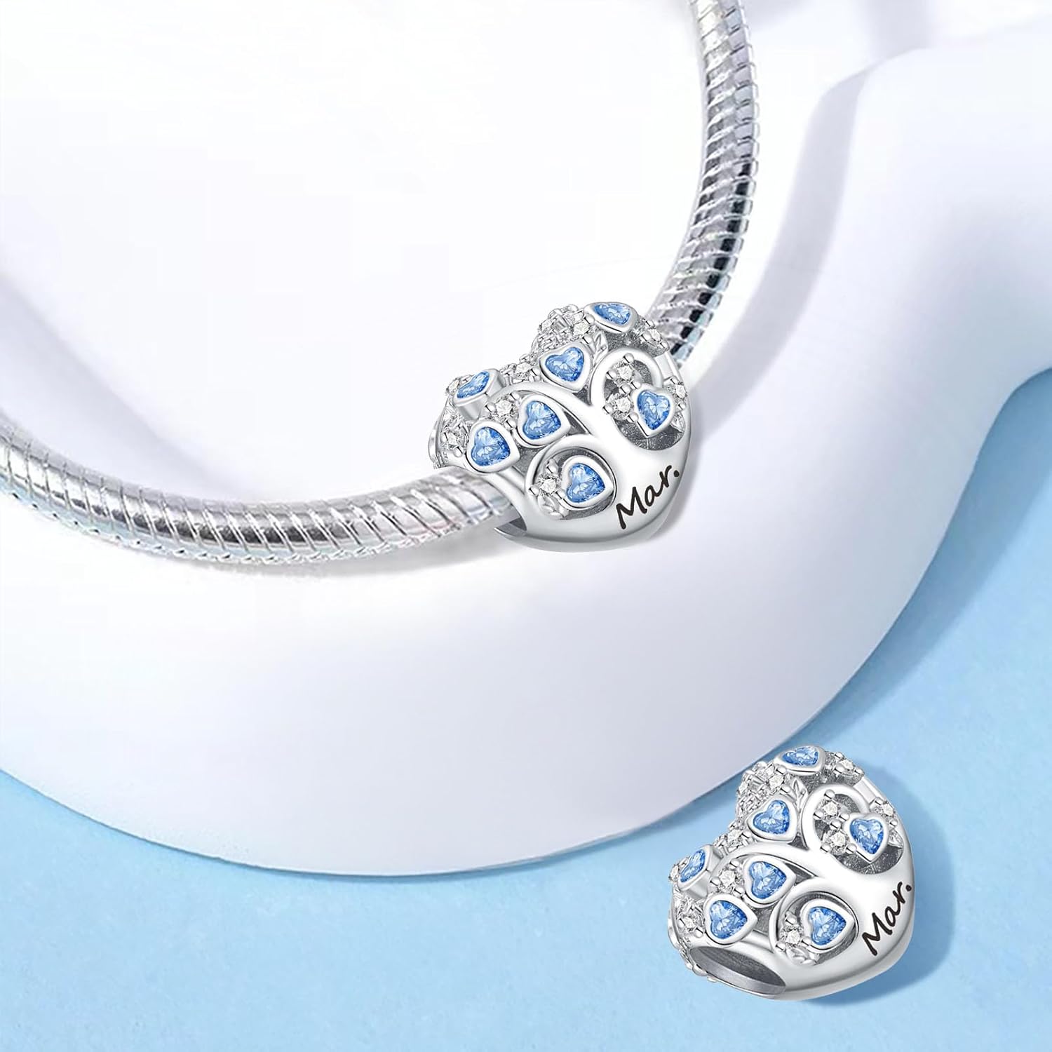 Birthstone Charms for Heart Dangle Charms for Bracelets and Necklaces, Birthday Mother's Day Christmas Jewelry Gifts For Women - Image 2