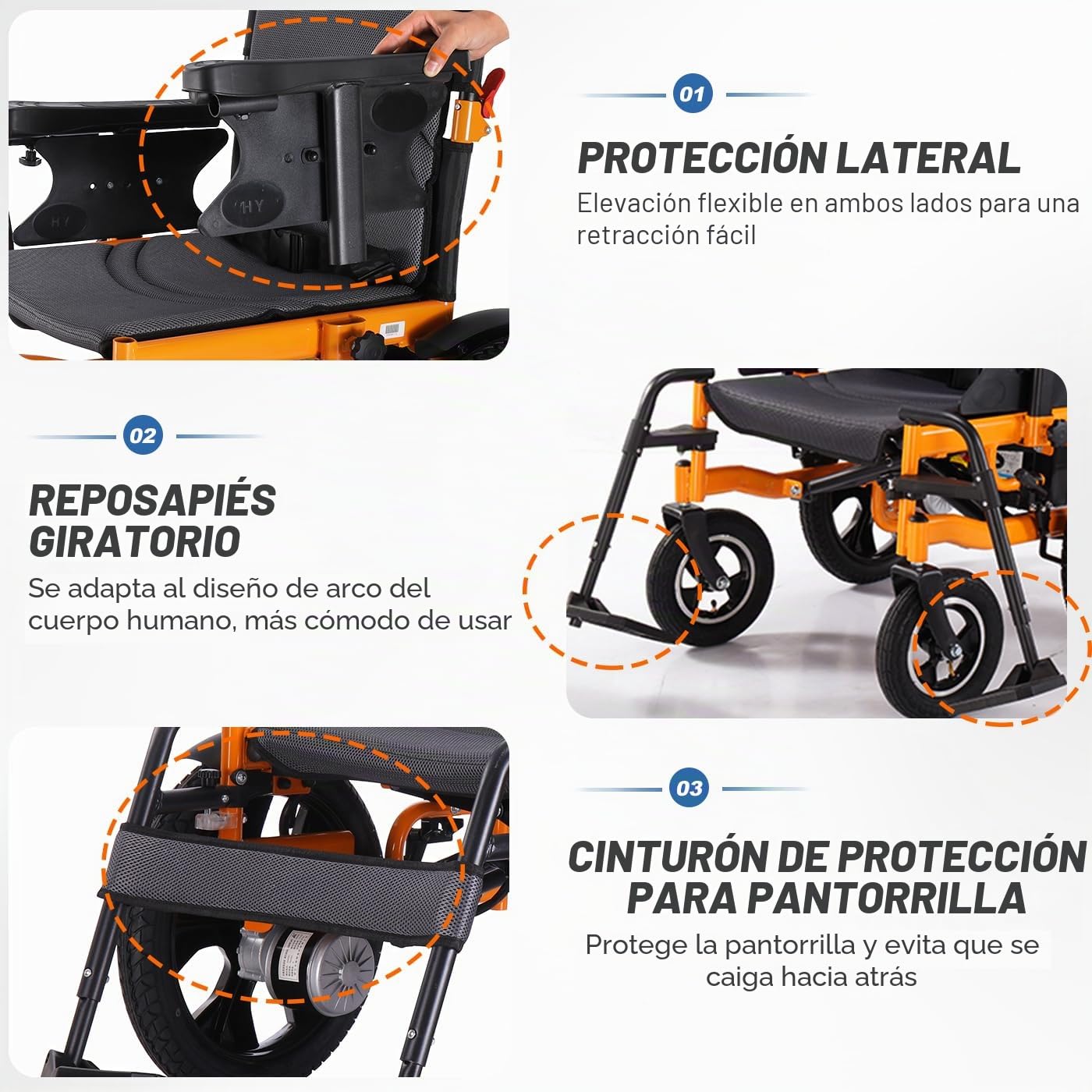 Sillas de ruedas eléctricas de tracción delantera grande de 40 cm, con funcionamiento trasero, asiento de 50 cm de ancho, silla de ruedas eléctrica para adultos, sillas de ruedas plegables para