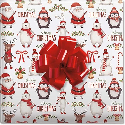 Miniatura 4 de Current Winter Friends - Papel de regalo enrollado de Navidad, rollo de regalo jumbo de 23 pulgadas x 32 pies, 61 pies cuadrados en total