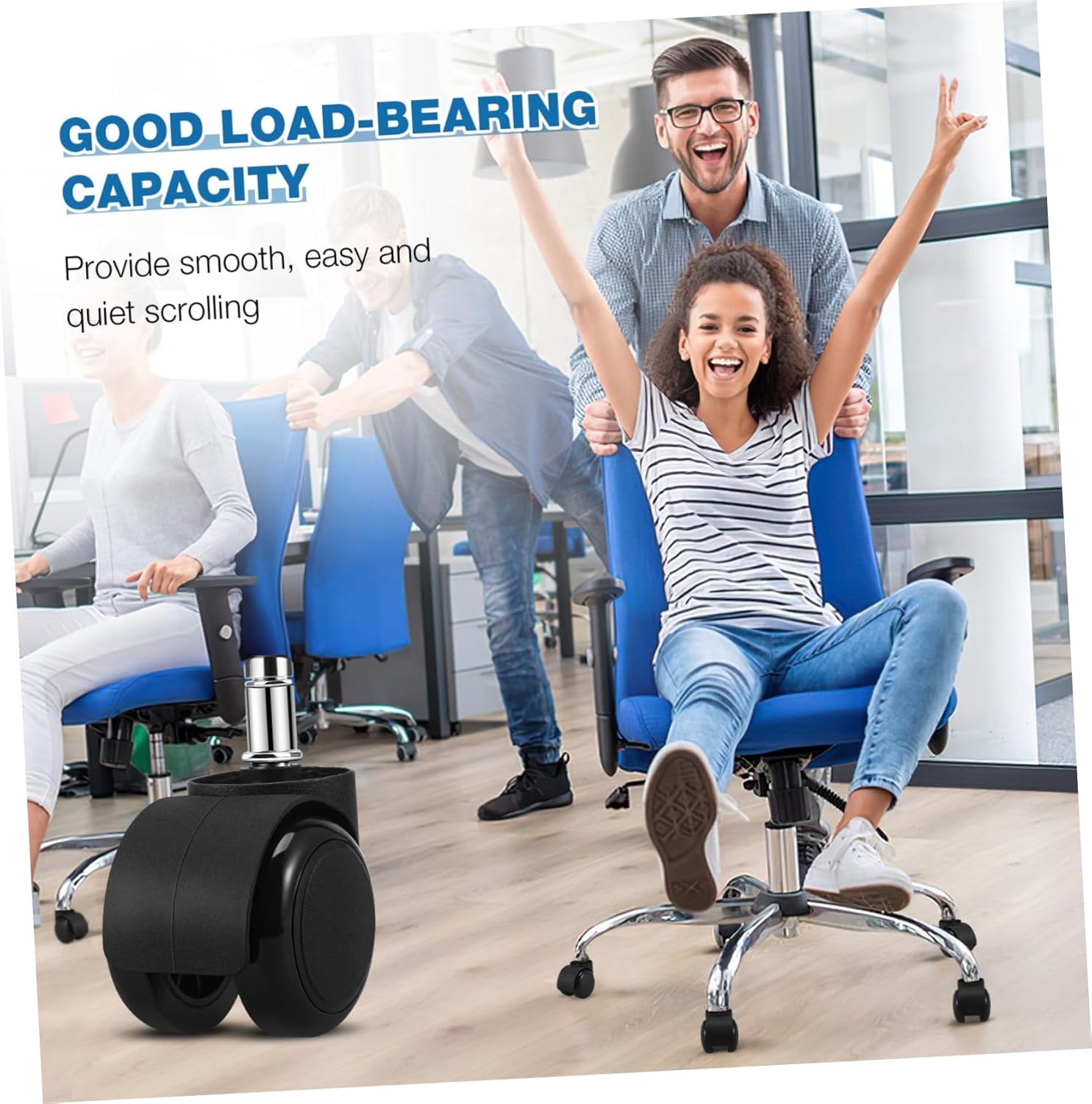 Garneck 15pcs Office Chair Casters Casters for Furniture Heavy Duty Swivel Roller Wheels Lockable