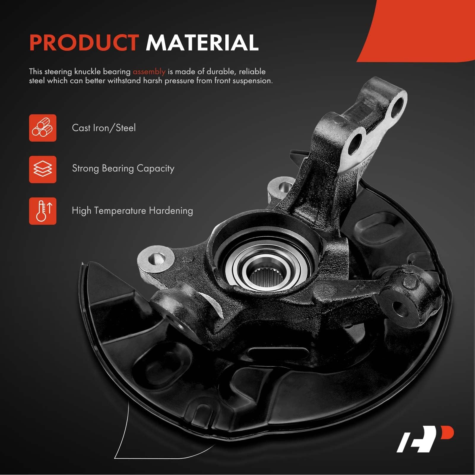 KHRIZ HUB A-Premium Front Right Steering Knuckle & Wheel Bearing Hub