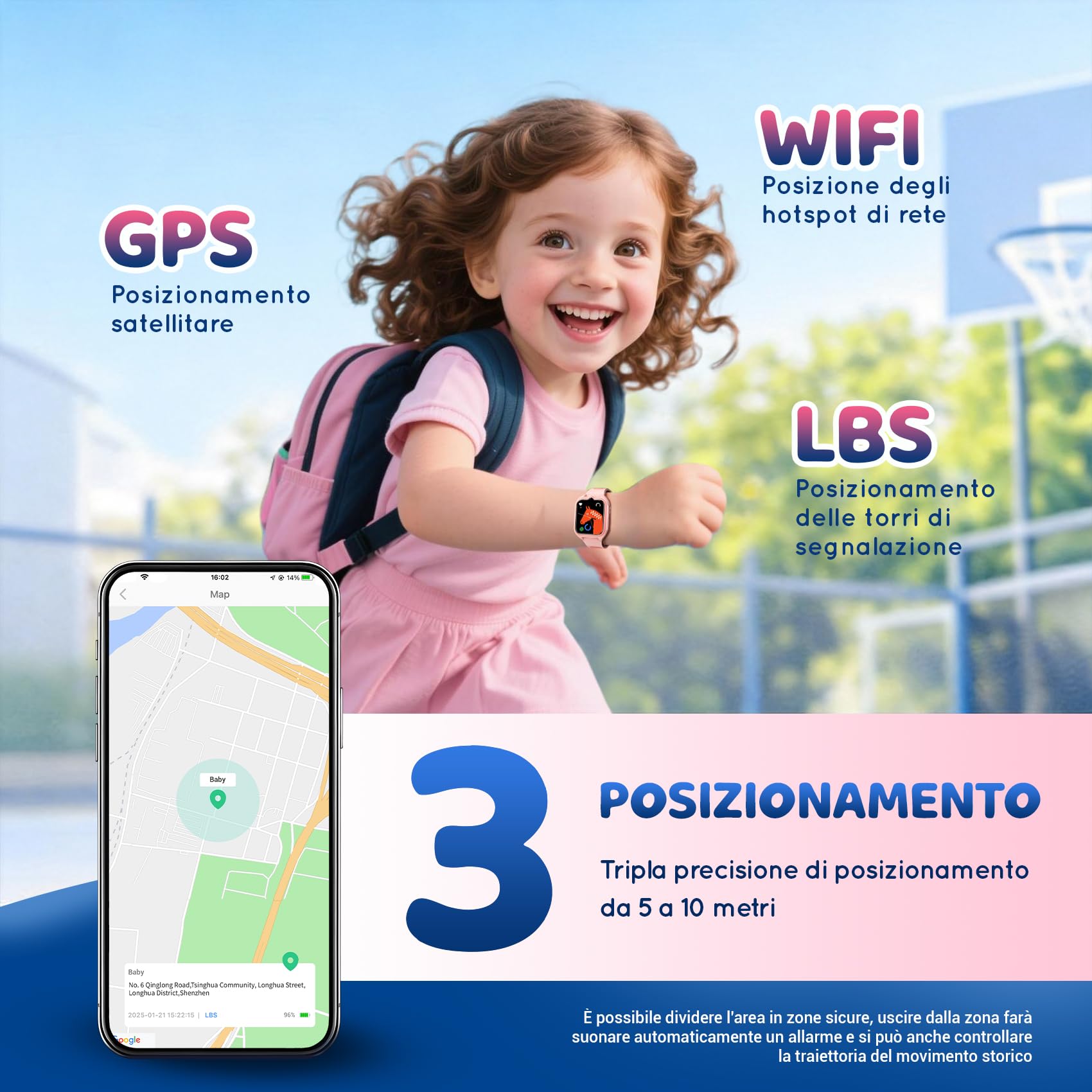 Blackview Smartwatch per Bambini, 1.75 Inch TFT Smartwatch Chiamate GPS 4G, Chat Vocale, Videochiamata, SOS, Gioco, Fotocamera, Calcolatrice, Contapassi, Sveglia, Batteria da 800 mAh