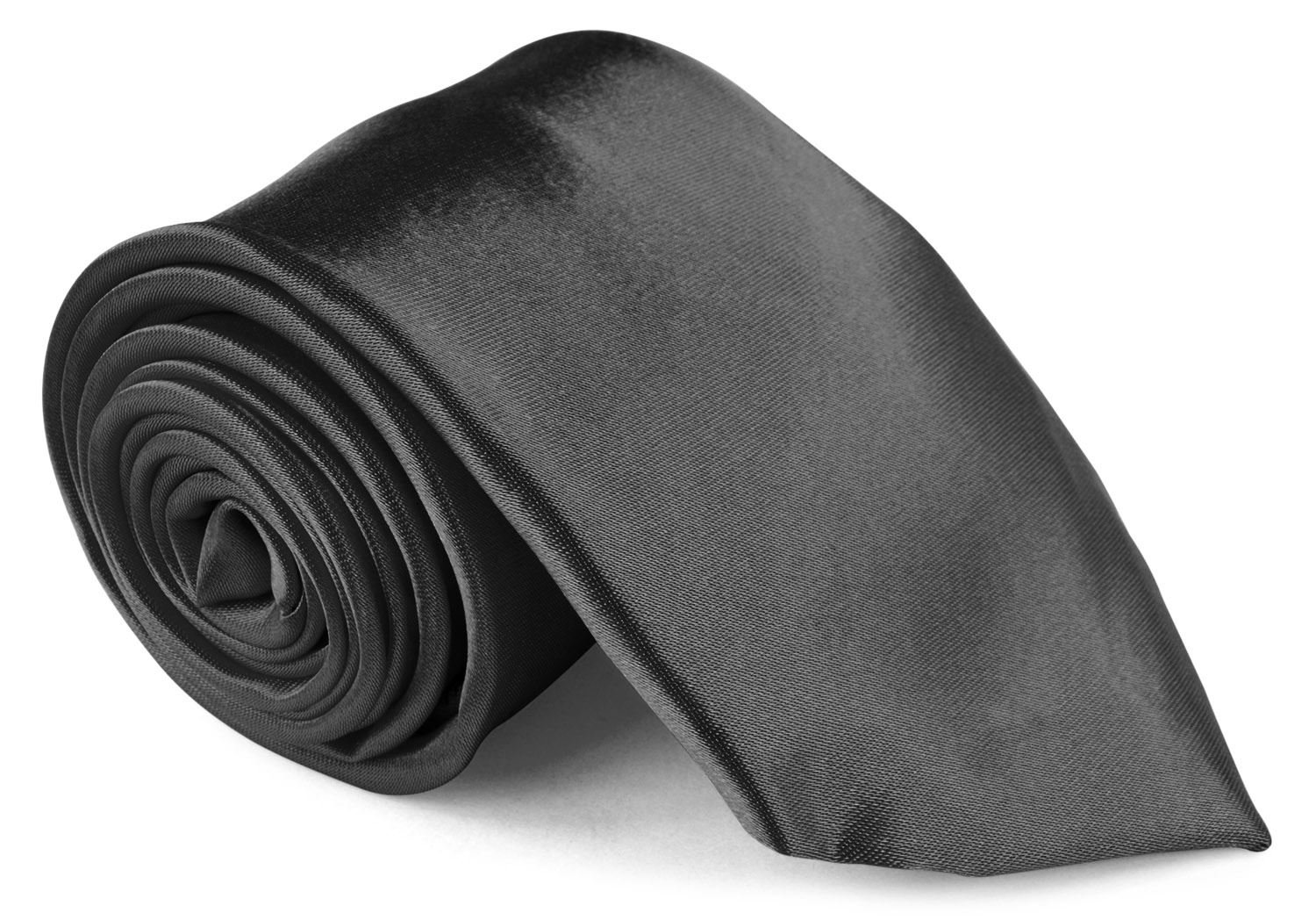 Men's Solid Color Necktie with Box - Dark Gray
