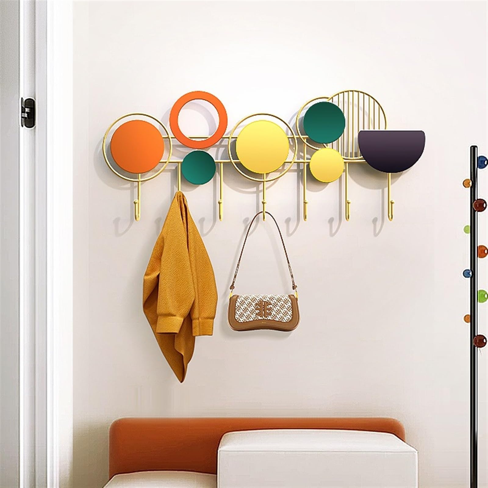 Perchero de Montaje Perchero decorativo for colgar en la pared, gancho creativo de lujo for colgar ropa después de la puerta, gancho for colgar abrigos, bufandas, bolsos, toallas, sombreros Percheros