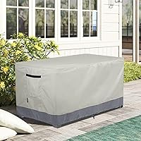 Vista 7 de Cubierta para caja de patio, impermeable, rectangular, para banco, de almacenamiento, 46 pulgadas de largo x 22 pulgadas de ancho x 24 pulgadas