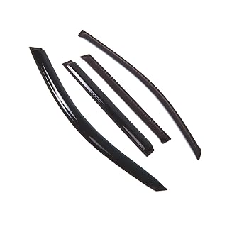 WD2-659 Dark Smoke 4 Pcs Set Window Visor (Outside Mount) Deflector Rain Guard Compatible with 2008-2013 Toyota Highlander - Amazon product rated Grade A