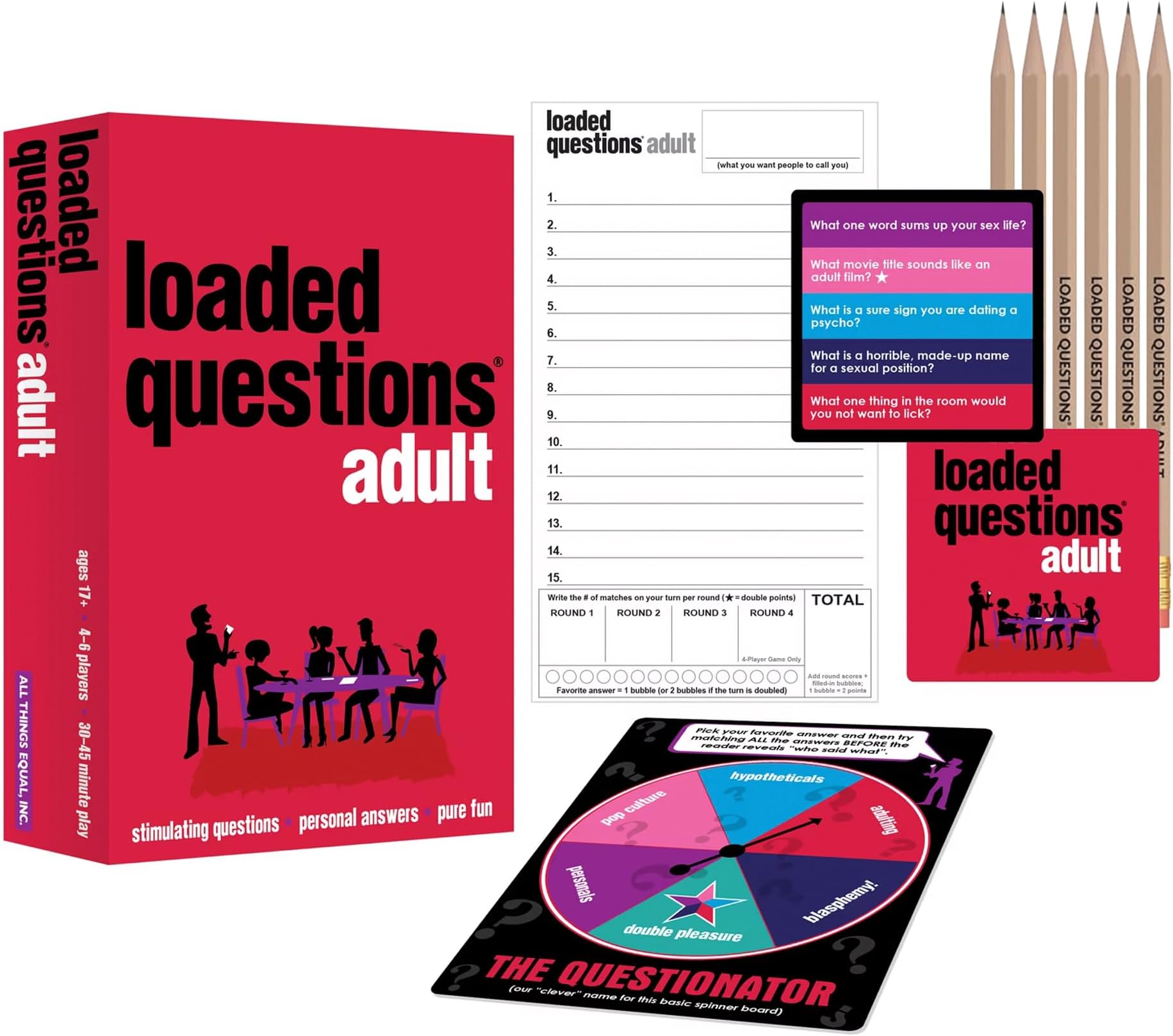 Adult Loaded Questions - A Rousing Adult Party Game From All Things Equal, Inc.