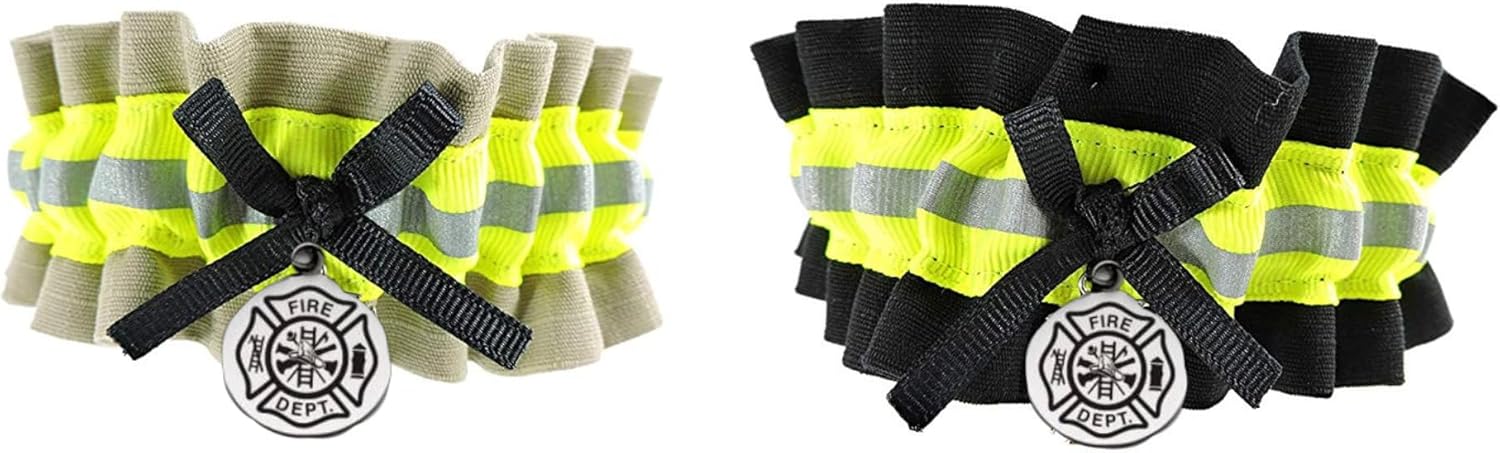 Firefighter Wedding Garter you can personalize garter Bunker gear look