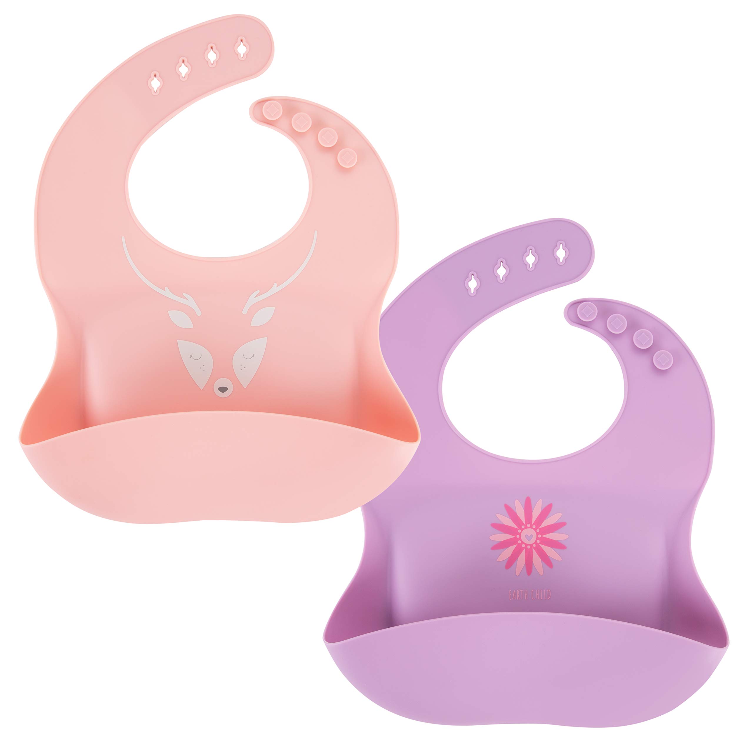 Elk and Friends Silicone Baby Bibs | Waterproof | Unique Eco Designs