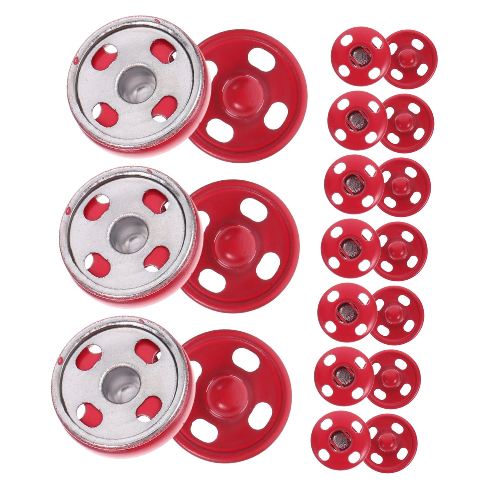 ERINGOGO 50Pair Metal Snap Fasteners Multi Functional Press Buttons for Sewing Clothing and Crafts Lightweight Portable for Jackets Bags and More