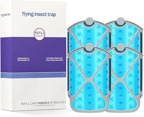 Kit de recambio de trampa para insectos y 4 cartuchos, compatible con ZEVOM364A y Max, repuesto 100% de ajuste (4 piezas)