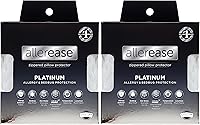 Vista 8 de AllerEase Protector de almohada de defensa contra alergias de partículas de platino, con equilibrio de temperatura, lujoso tejido mullido, lavable a