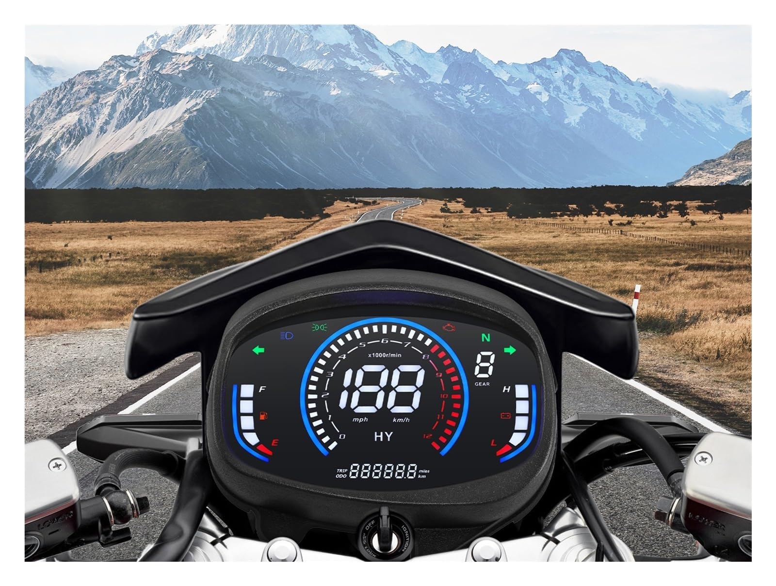 Tachimetro Digitale Contagiri motocicletta Per XRM110RS Strumento Digitale Per Moto A LED RPM Livello Carburante Volt Marcia Velocità Chilometraggio Indicatore Cruscotto