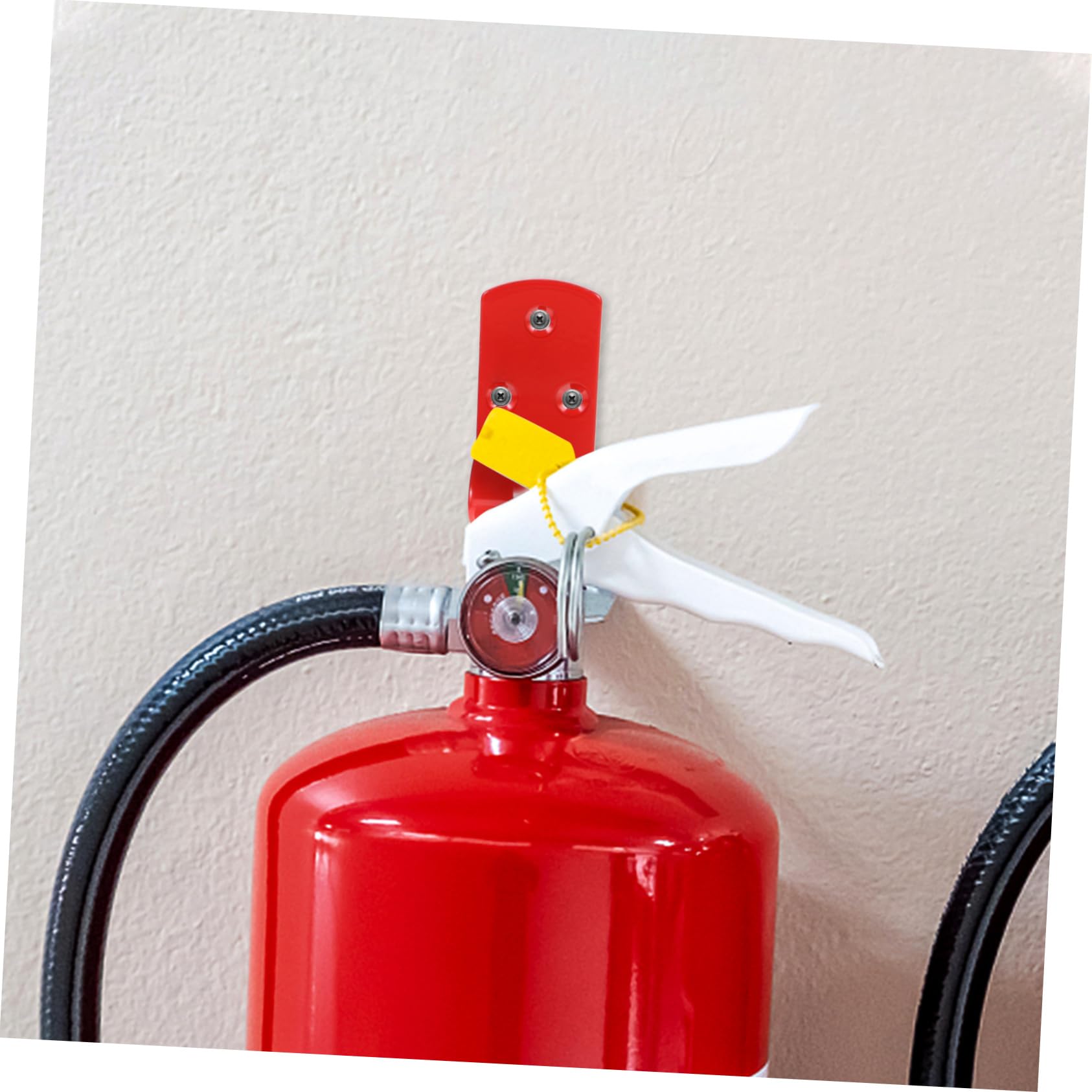 SHINEOFI Gancho Para Extintor De Incendios Pequeño Montado Cochera Gancho Extintor Sostiene Objetivo Muro Ganchos Para Extintores Titulares De Extintas Planchar Rojo 4 Piezas X 4
