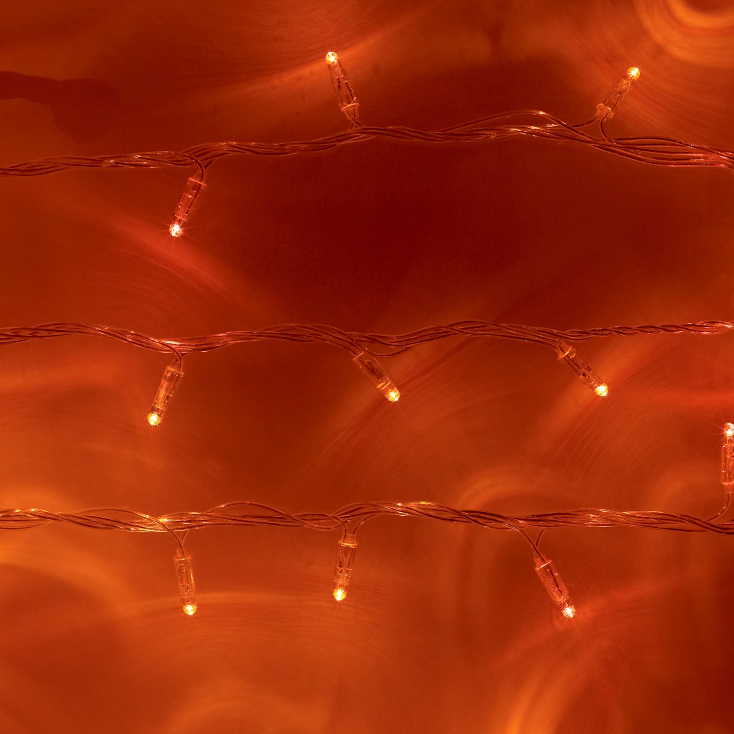 Lights4fun Serie Core – Cadena prolongable de Luces LED en Cable Transparente para Interior y Exterior