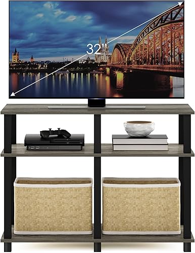 Miniatura 9 de Furinno Romain Turn-N-Tube - Soporte para TV de hasta 40 pulgadas, 40 pulgadas, color expresonegro