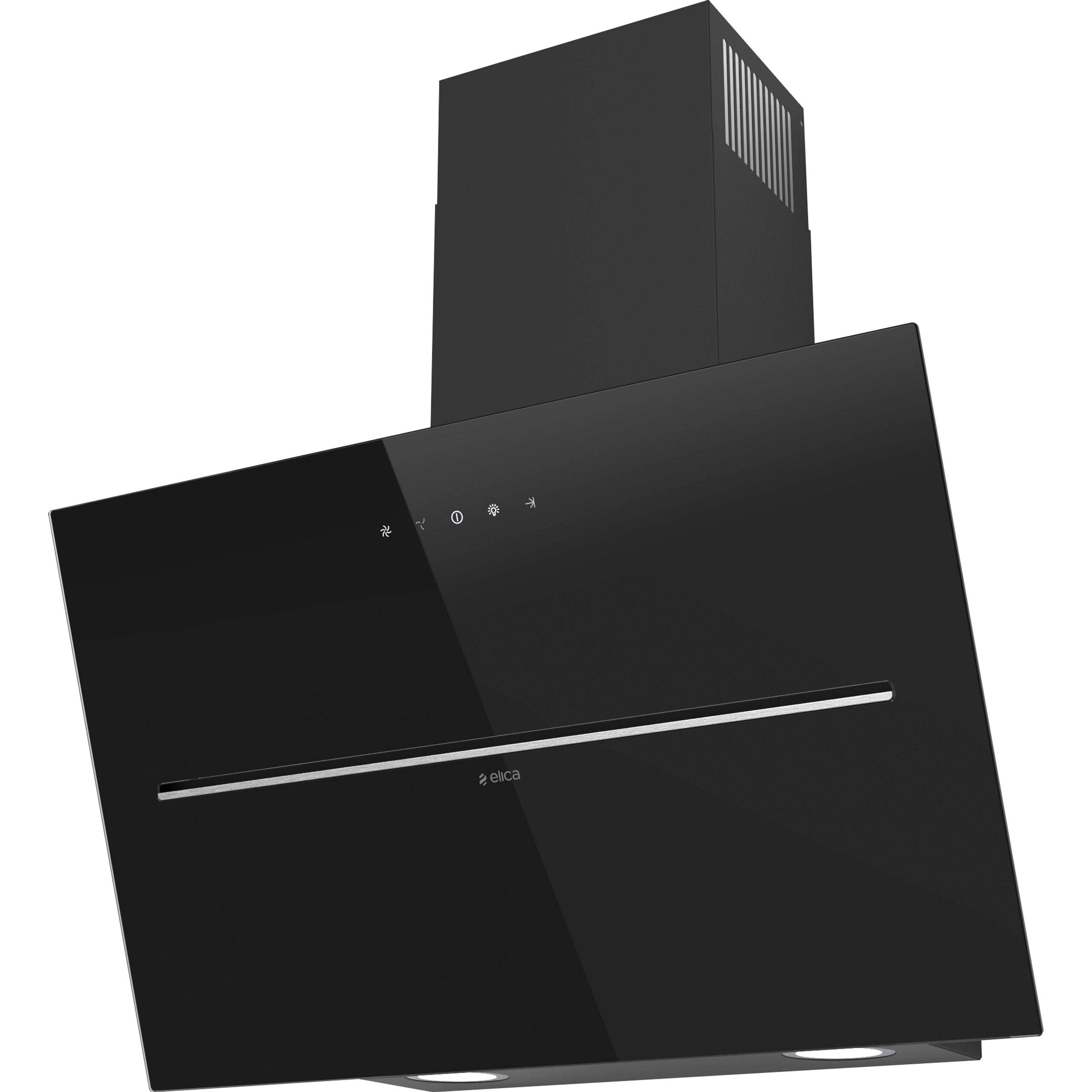 Buy Elica SHYBLK60 60 cm Angled Chimney Cooker Hood Black Glass