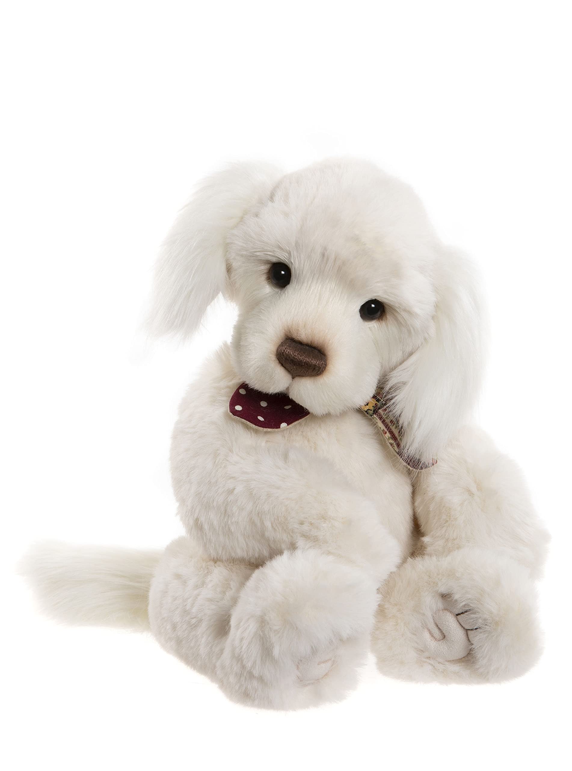 Charlie Bears 2022 - Spirit | Teddy Bear Plush Puppy White - Fully Jointed | Collectable Cuddly Soft Toy Gift - 16"