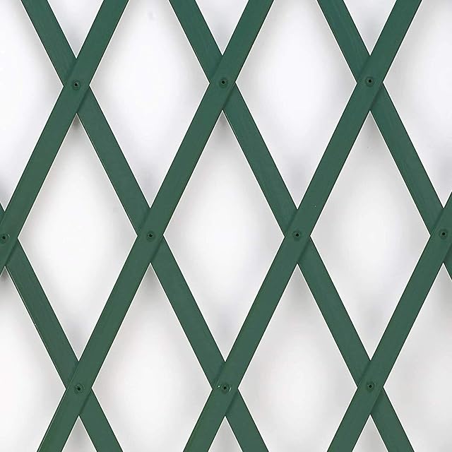 Garden Mile ® 5.9ft Green Expanding Plastic Garden Trellis Outdoor Screening Patio Expanding Support Climbing Screen Plants Bed Fence Panels Easy Installation Home Decor Planting Climber