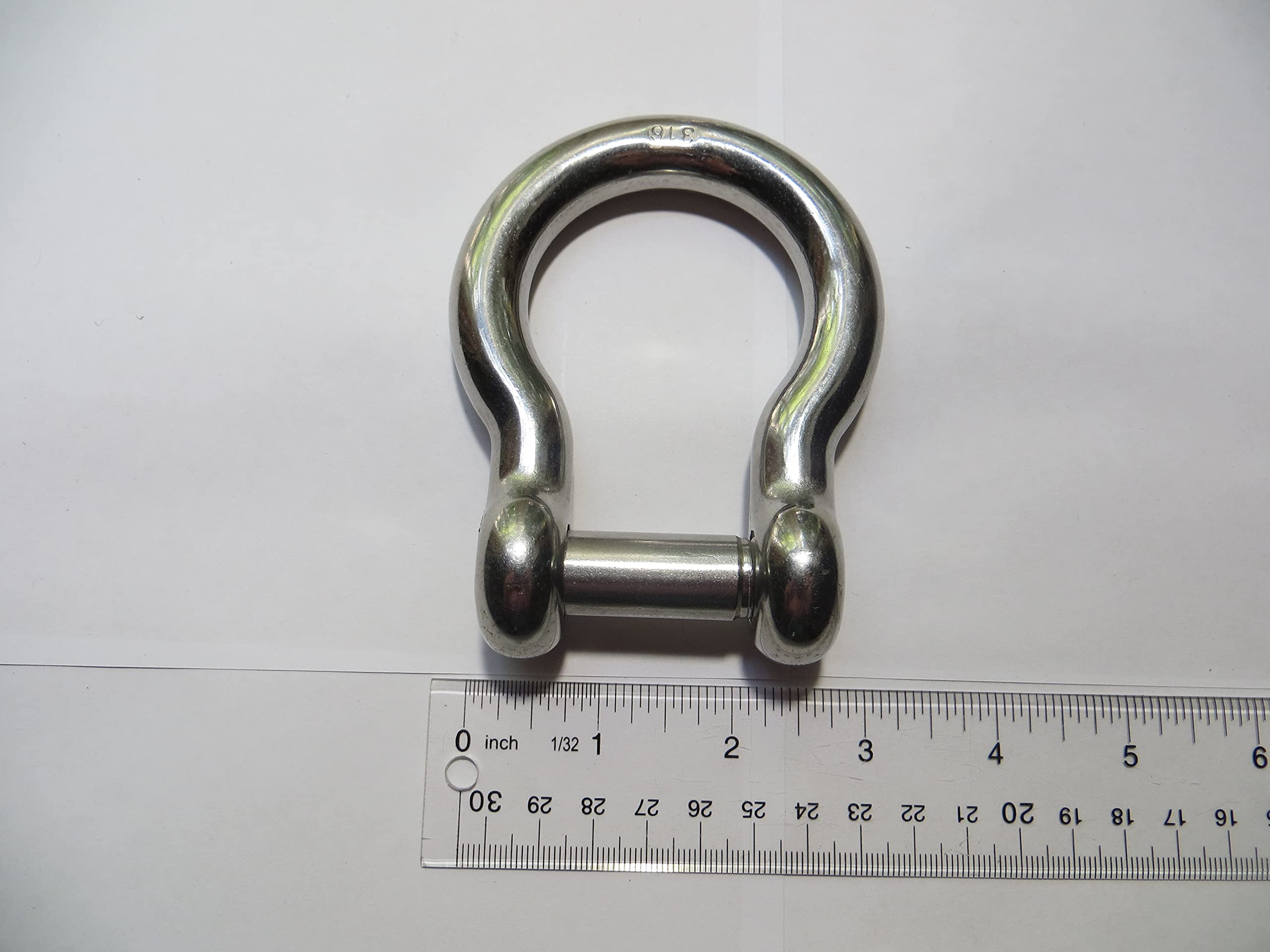 US Stainless Stainless Steel 316 Bow Shackle with Hex Sink Pin Marine Grade (5/8