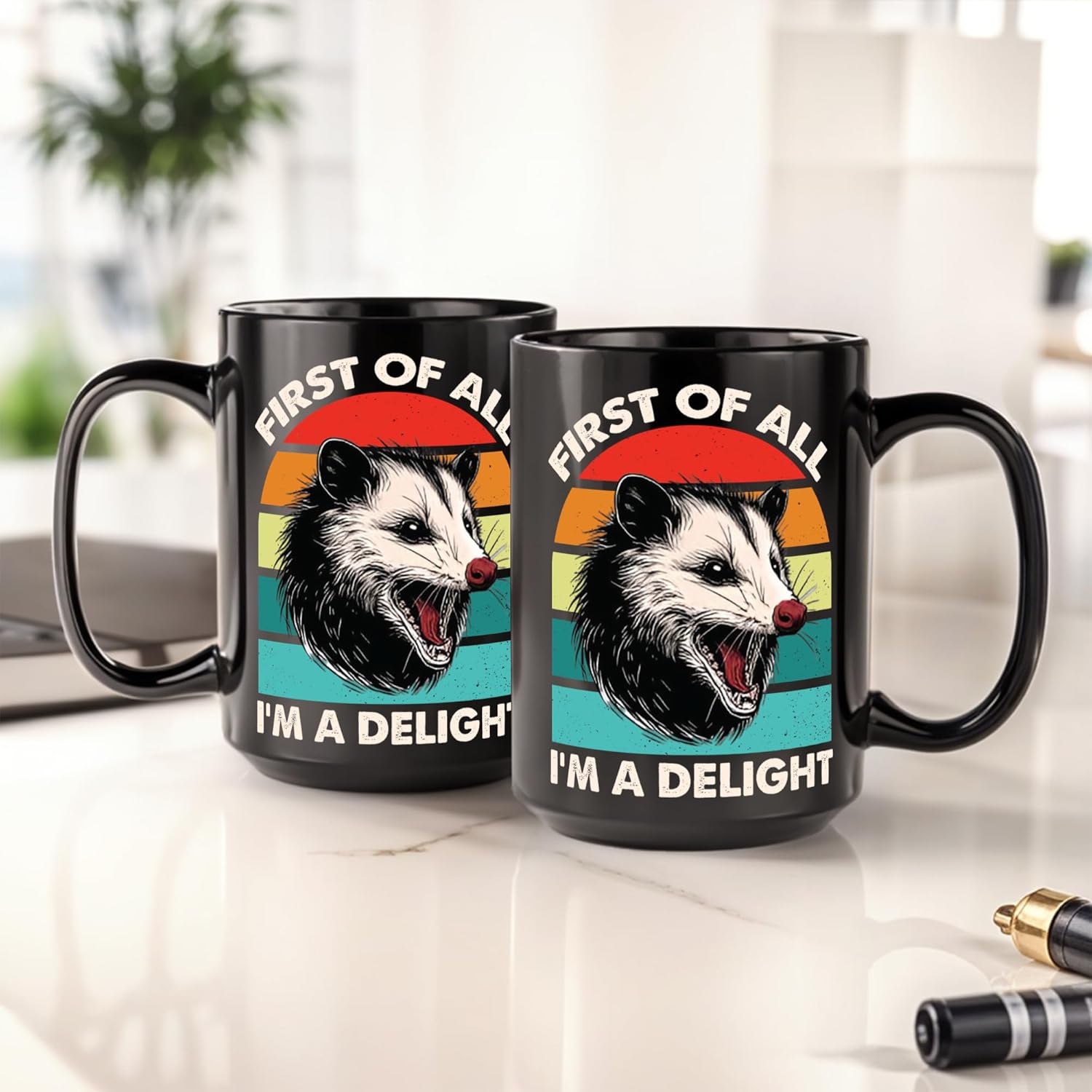 First Of All, I'm A Delight Possum Coffee Mug, Angry Possum Gift, Opossum Mug For Women, Possum Lady Gifts, Fun Possum-themed Coffee Mug For Possum Lovers (Black, 15 OZ) - Image 8