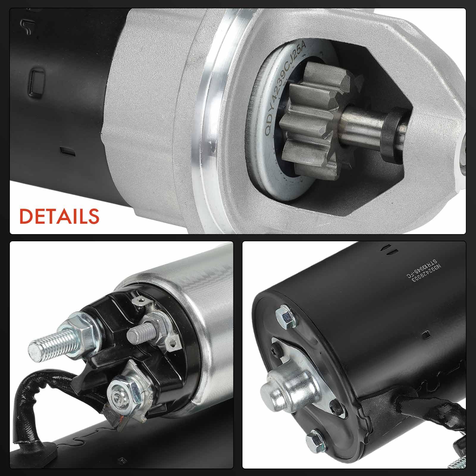 Frankberg Motor de arranque para automóvil 2,5 KW/12 V/9 dientes Compatible con Daily IV Plataforma/Chasis 3.0L Daily III Furgoneta 2.8L Replace# 69503857,0001109365