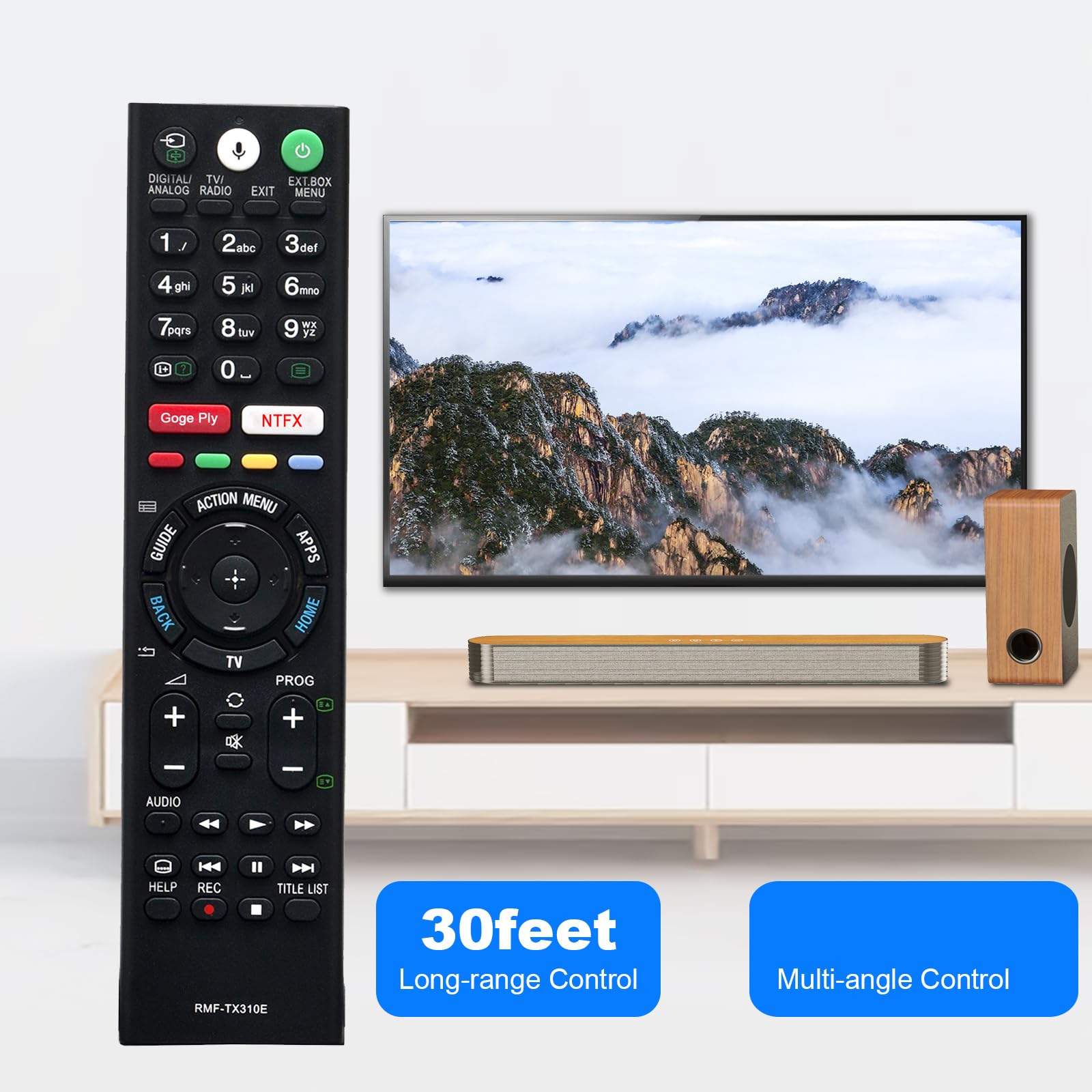 ALLIITY RF-TX310E Fernbedienung Ersatz für Sony Bravia TV KD-43XF8505 ALLIITY RF-TX310E Fernbedienung Ersatz für Sony Bravia TV KD-43XF8505