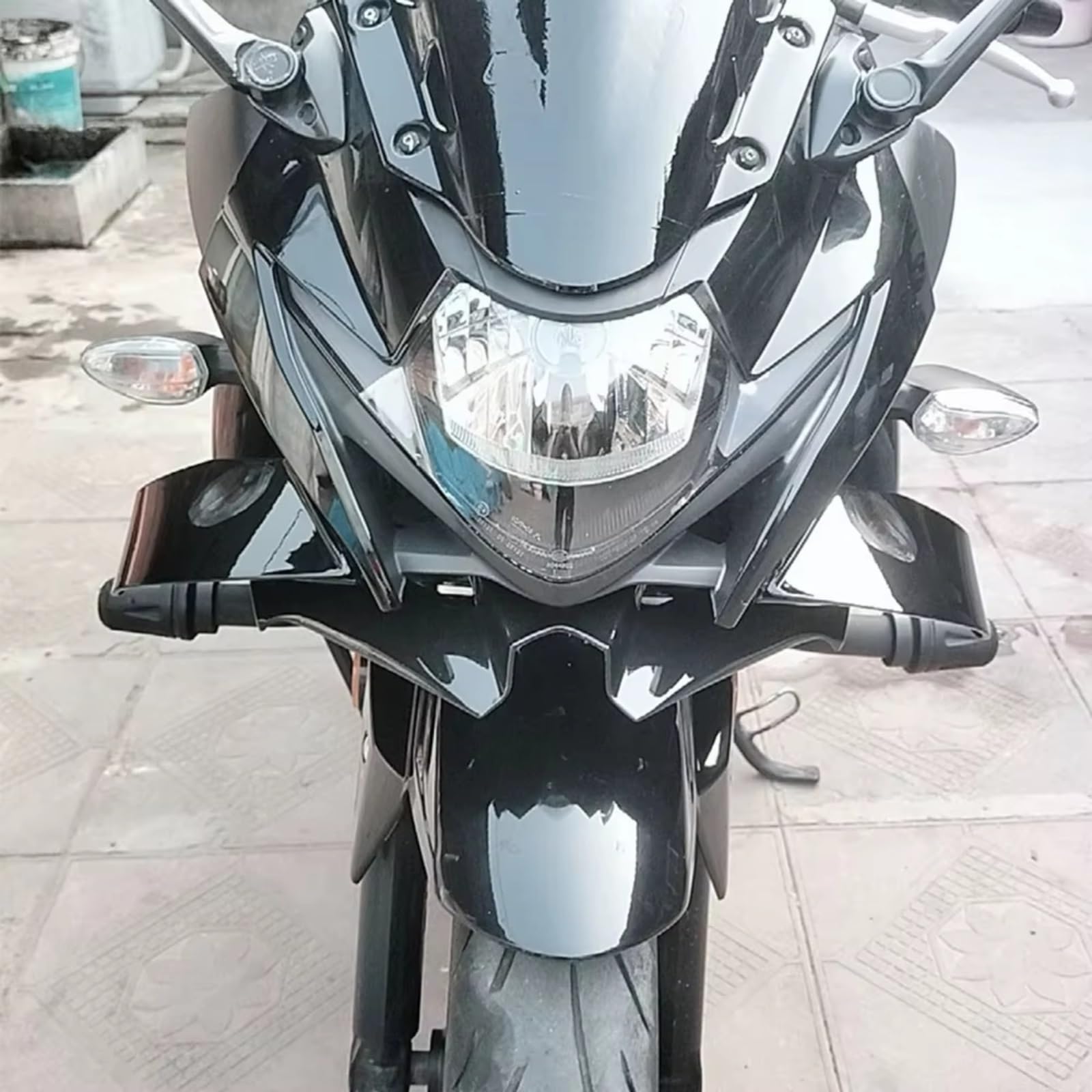 Motorrad-Flügelspoiler Universal Aerodynamisches Winglet | Motorrad-Verkleidungsteile, Aerodynamischer Flügelsatz, Fester Winglet-Verkleidungsflügel(Carbon fiber pattern)