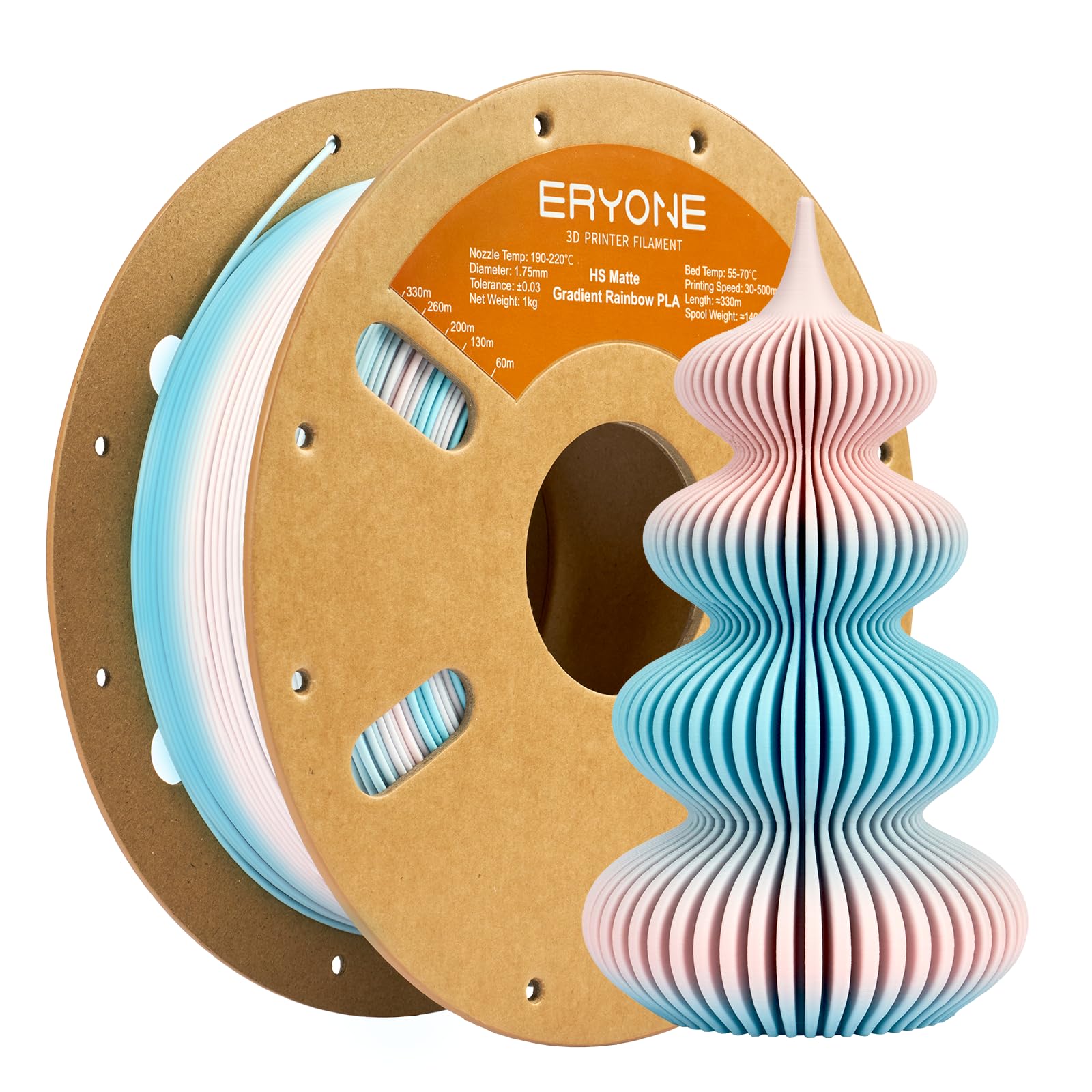ERYONE Matte PLA 3D Drucker Filament 1.75mm, Maßgenauigkeit +/- 0.03 mm, 1 kg 1 Spule