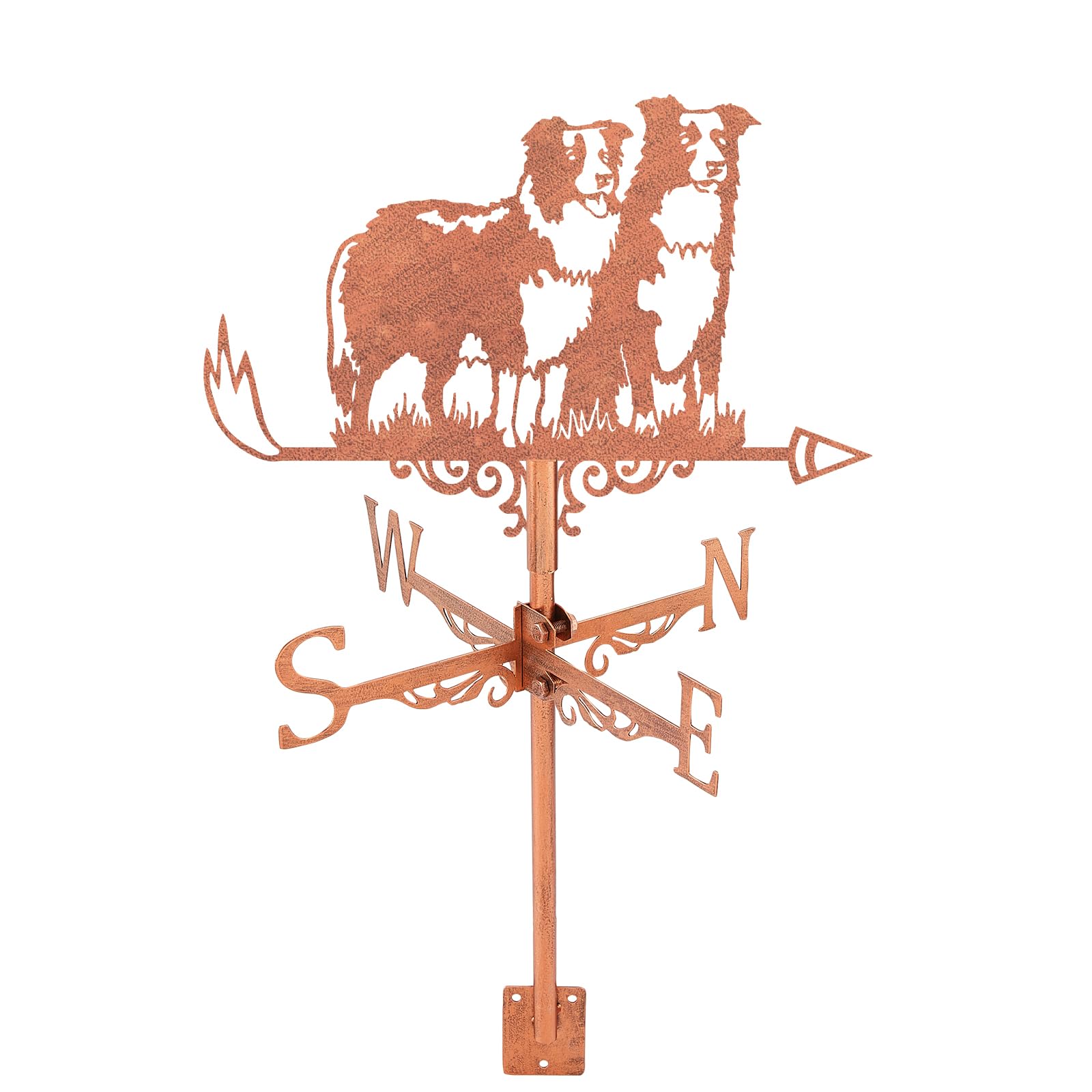 SUPERDANT Girouette Chien de Berger pour Animaux Girouettes en Métal pour Jardin Extérieur Cuivre Rouge
