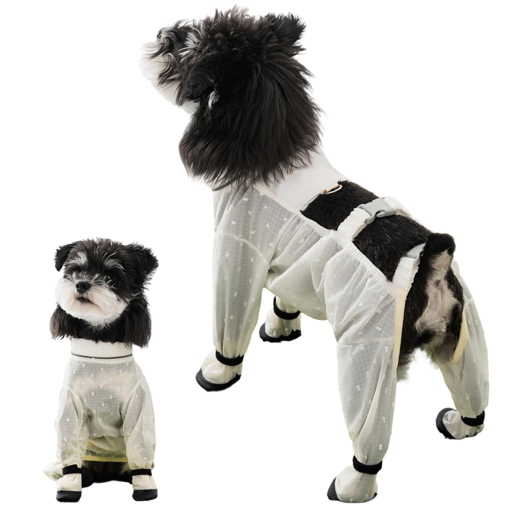 Bottes à bretelles pour chien et leggings imperméables avec sangles anti-poussière