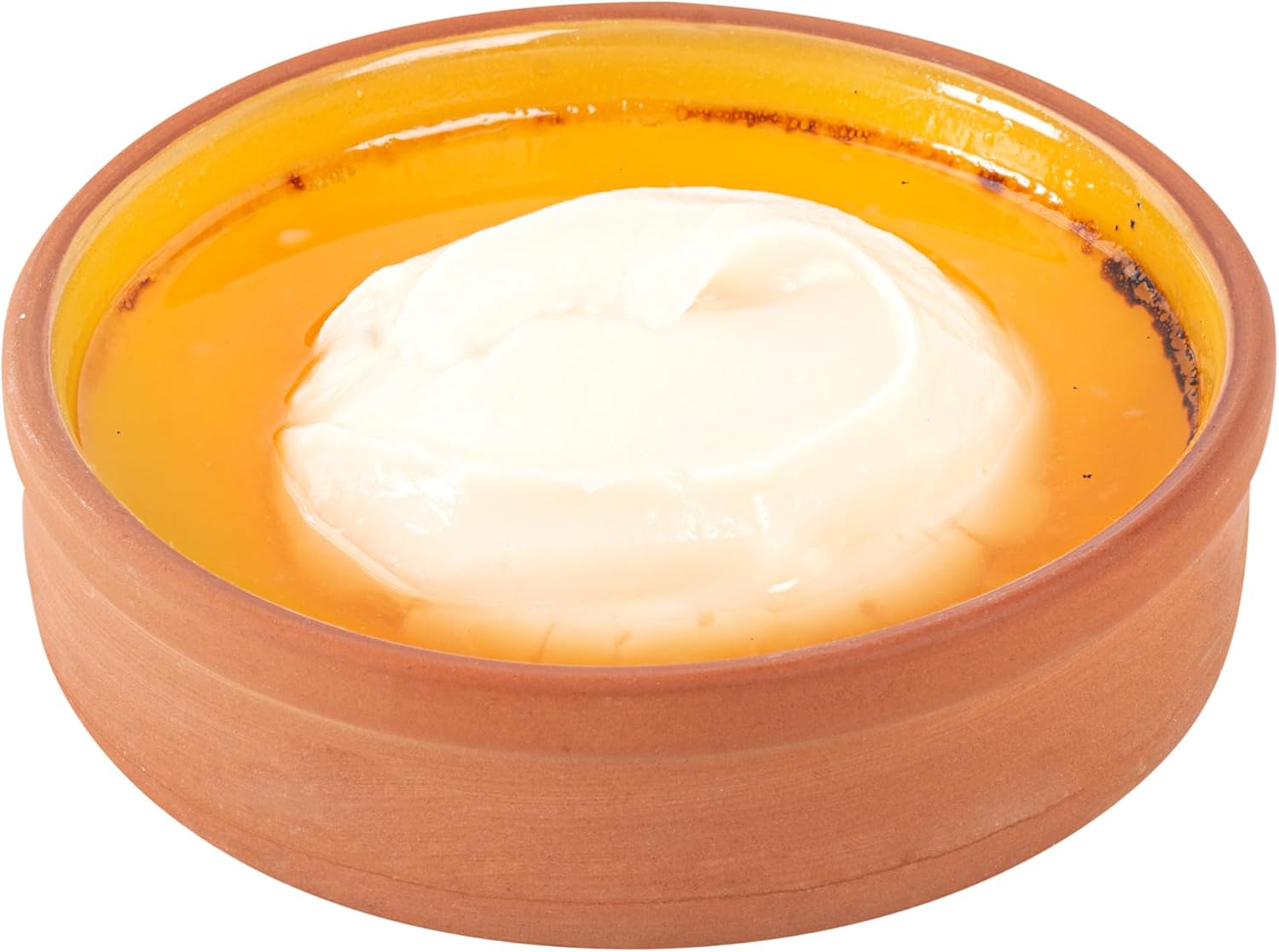 Restaurantware-Terra Tek 8.8 Ounce Terracotta Cazuelas, 10 Yellow Glazed Clay Pots For Cooking - Oven-Ready, Microwavable, Terracotta Serving Pots, Dishwashable, For Cooking And Serving