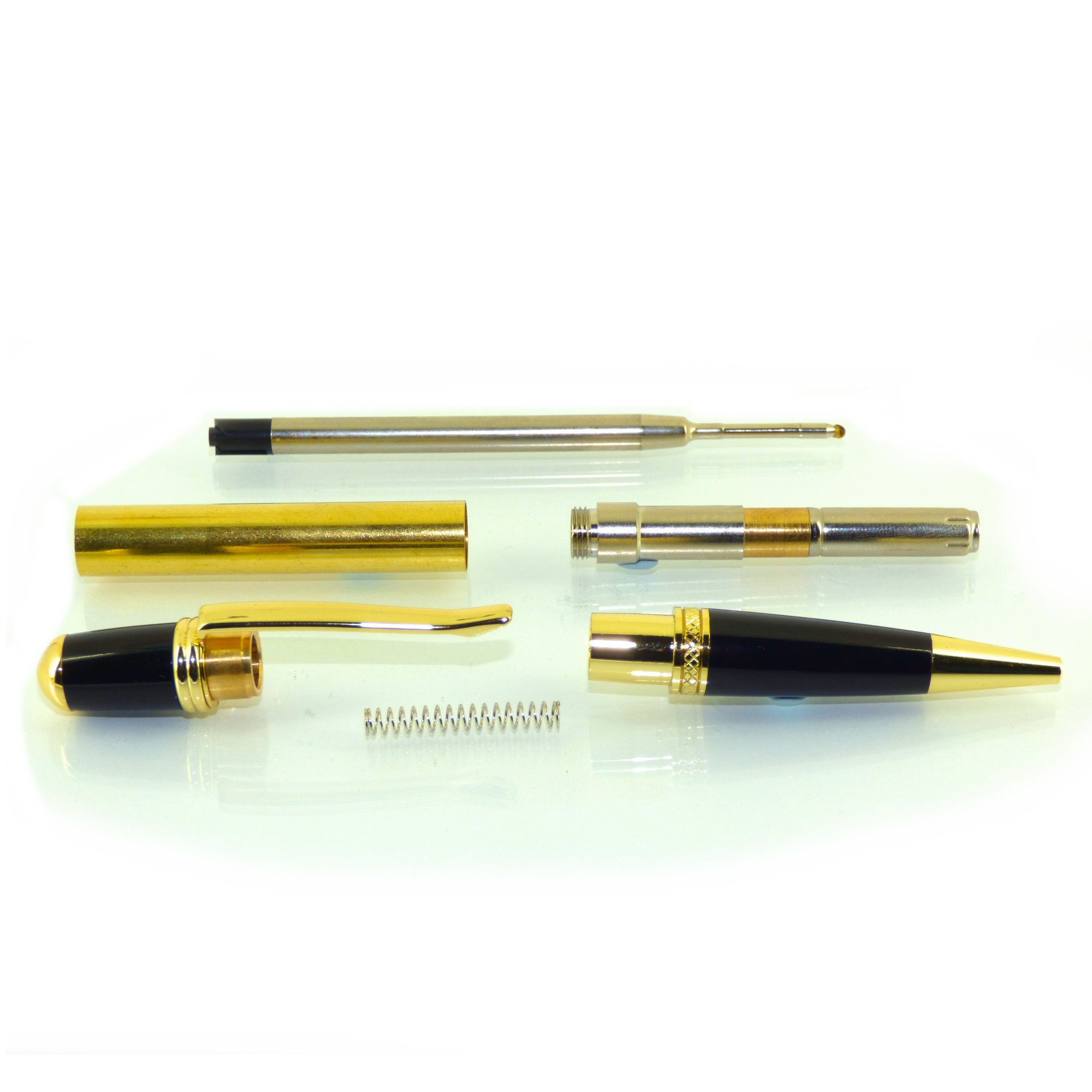 Cs Crafts Gold & Black Sierra Pen Kit, Finish, Twist Mechanism