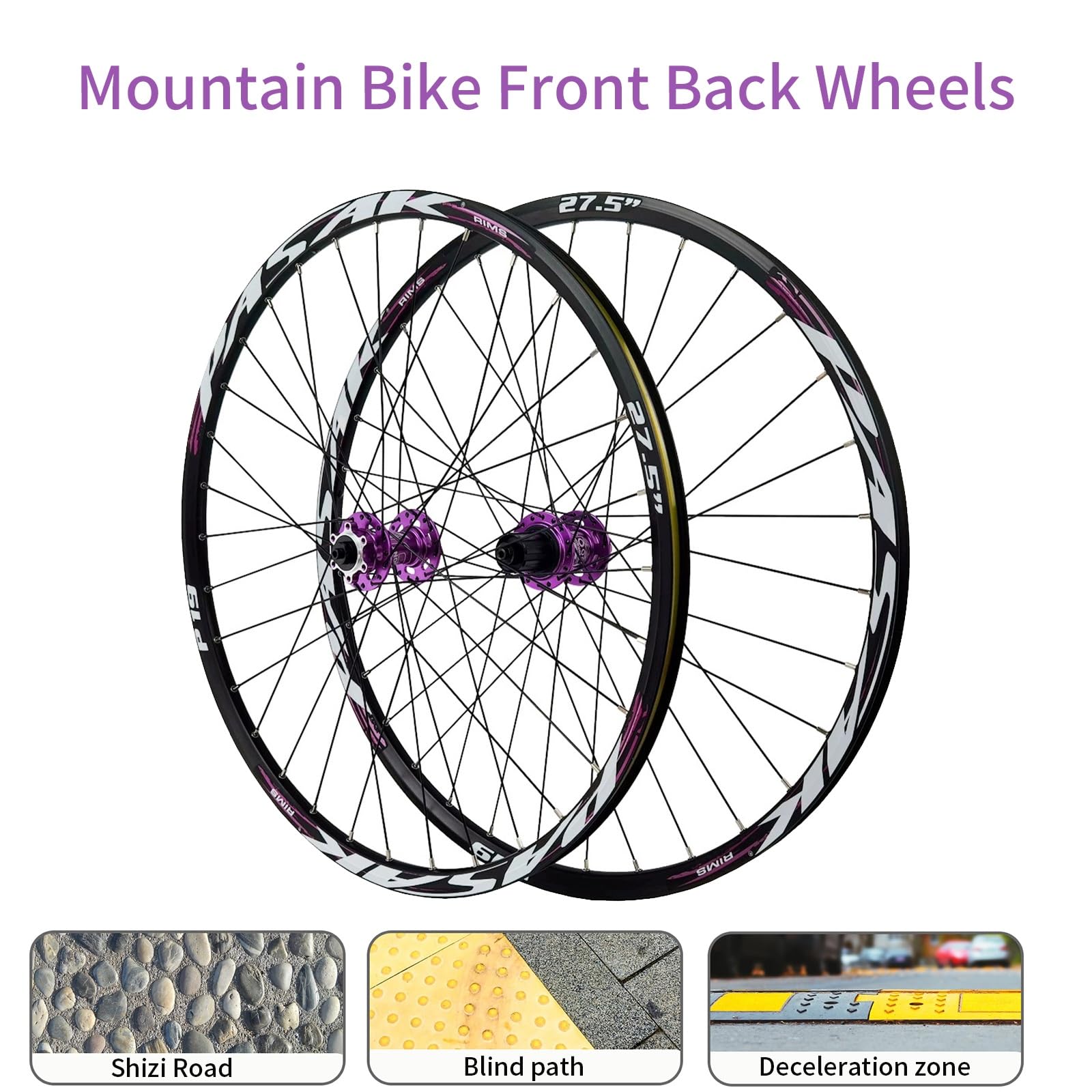 Zestaw kół do roweru górskiego, hamulce tarczowe, szybkie zwalnianie, przednie tylne koła ze stopu aluminium, podwójna ścianka, 8-12 prędkości, kaseta, 32 otwory