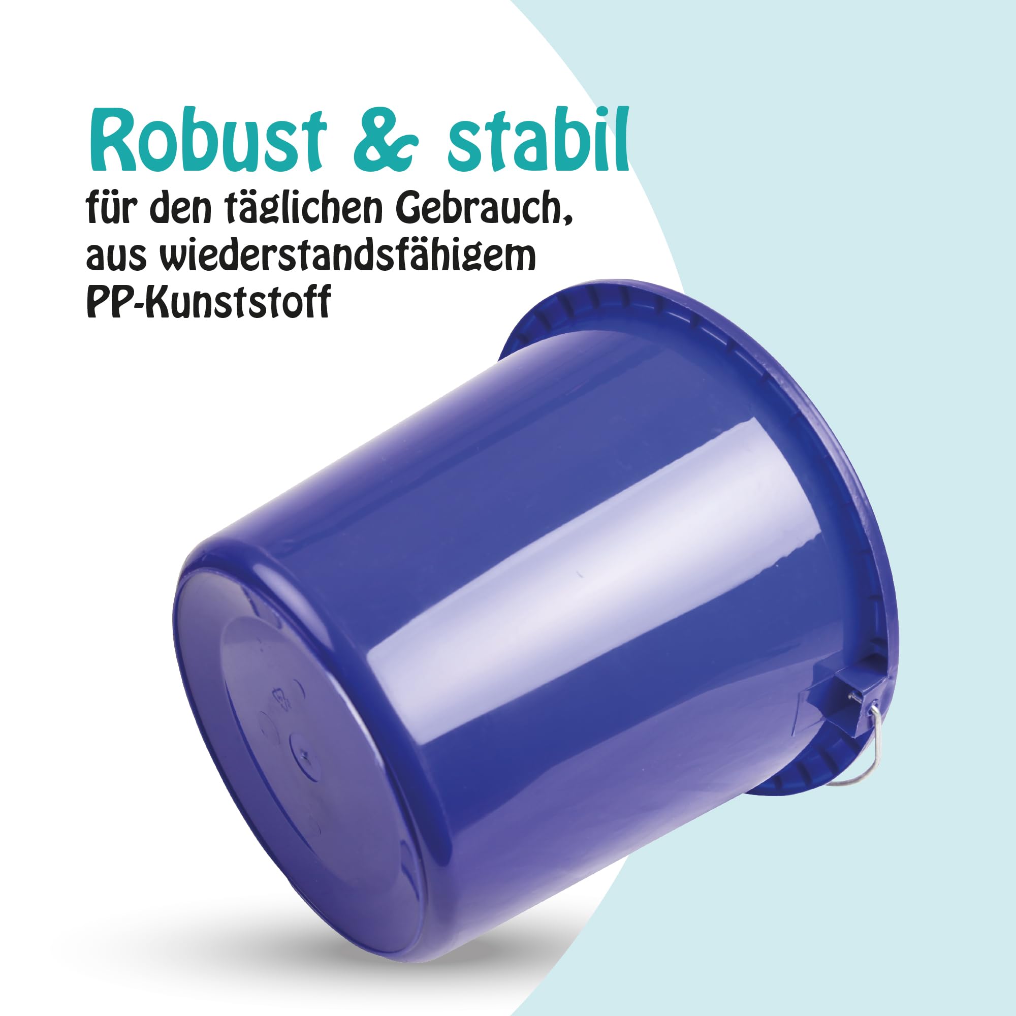 Set 4 Secchi Da 10L Con Manico Metallico - Scala Di Misurazione Senza BPA - Foto 2