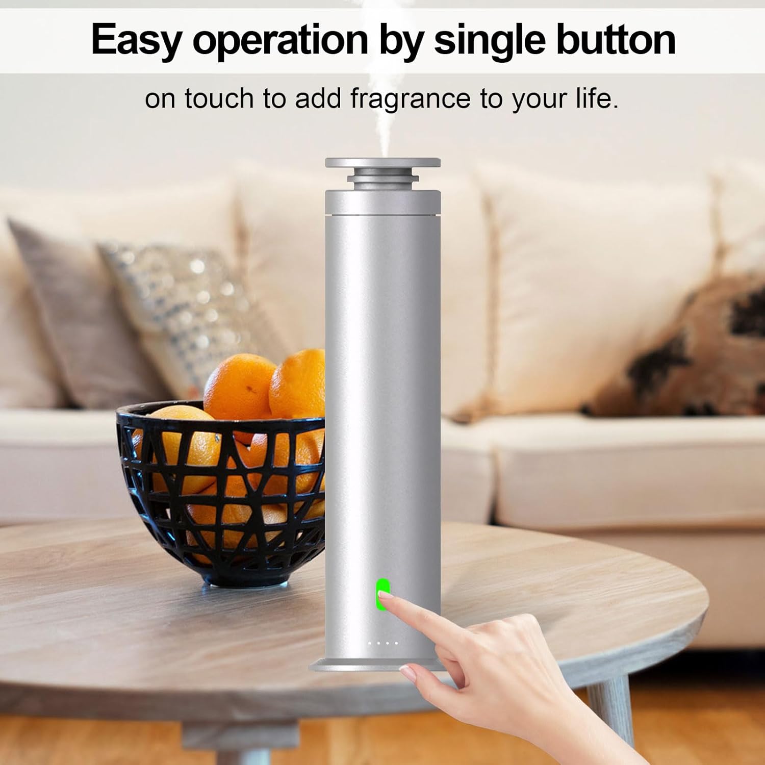 Essential Oil Diffuser with Remote Control - Waterless Diffuser for Aromatherapy Oils, 120mL Capacity 1500 Sq Ft Coverage - Scent Diffuser for Homes, Large Room, Offices&Hotels (Silver) - Image 6