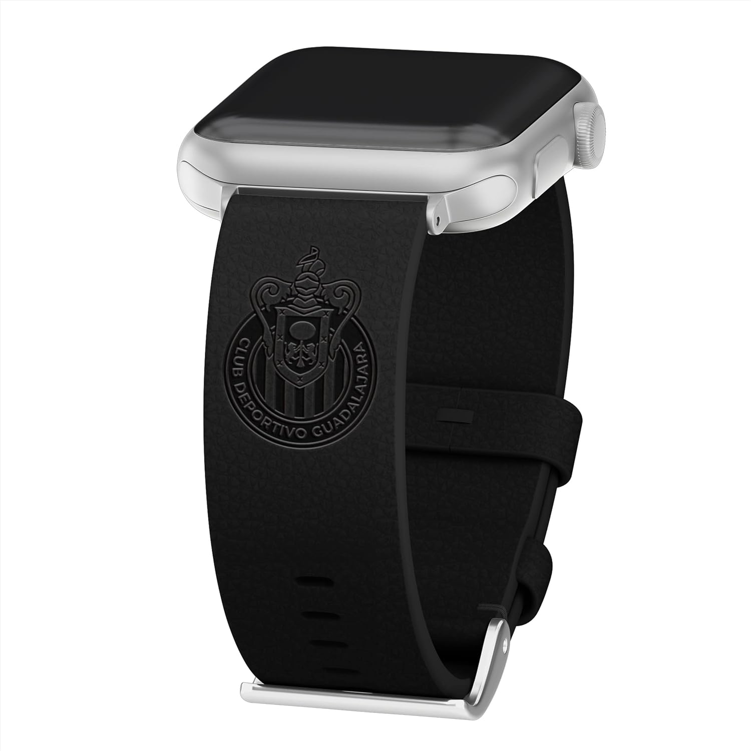 AFFINITY BANDS Chivas de Guadalajara Leather Watch Band Compatible with Apple Watch (42/44/45/49mm (46mm Series 11) Short Black)