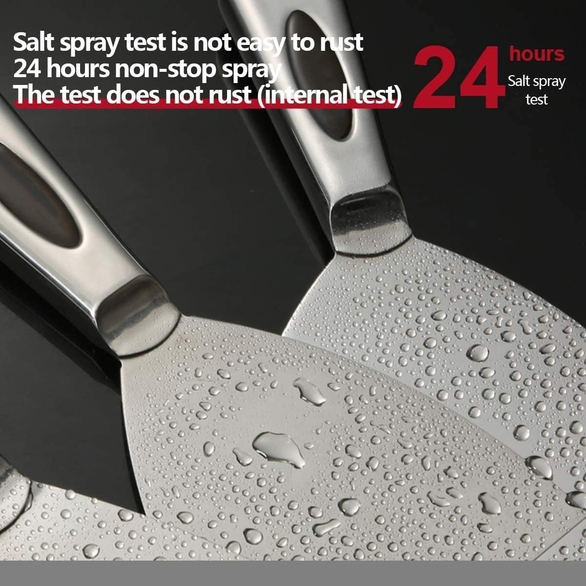 Outil de retrait de papier peint, grattoir en métal pour décalcomanie et plâtrage, couteau à spackle de 20,3 cm pour la finition de cloisons sèches et le grattage du papier peint