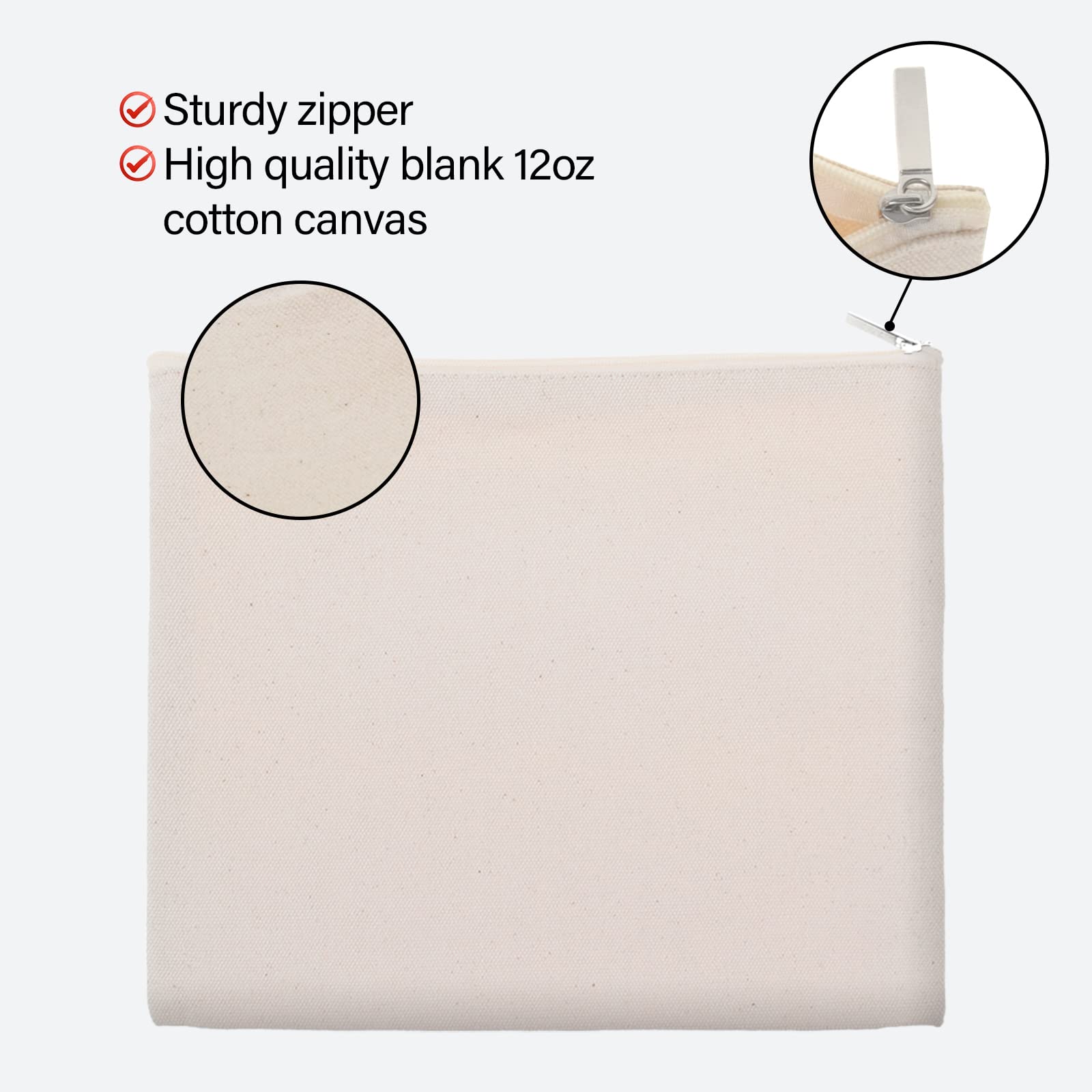 Aspire 30 Neceser Maquillaje Grande Bolso Mujer Negro Dorado Estuche Escolar con Cremallera Pintar Personalizado Lona de Algodón 24,5 x 20,5 cm