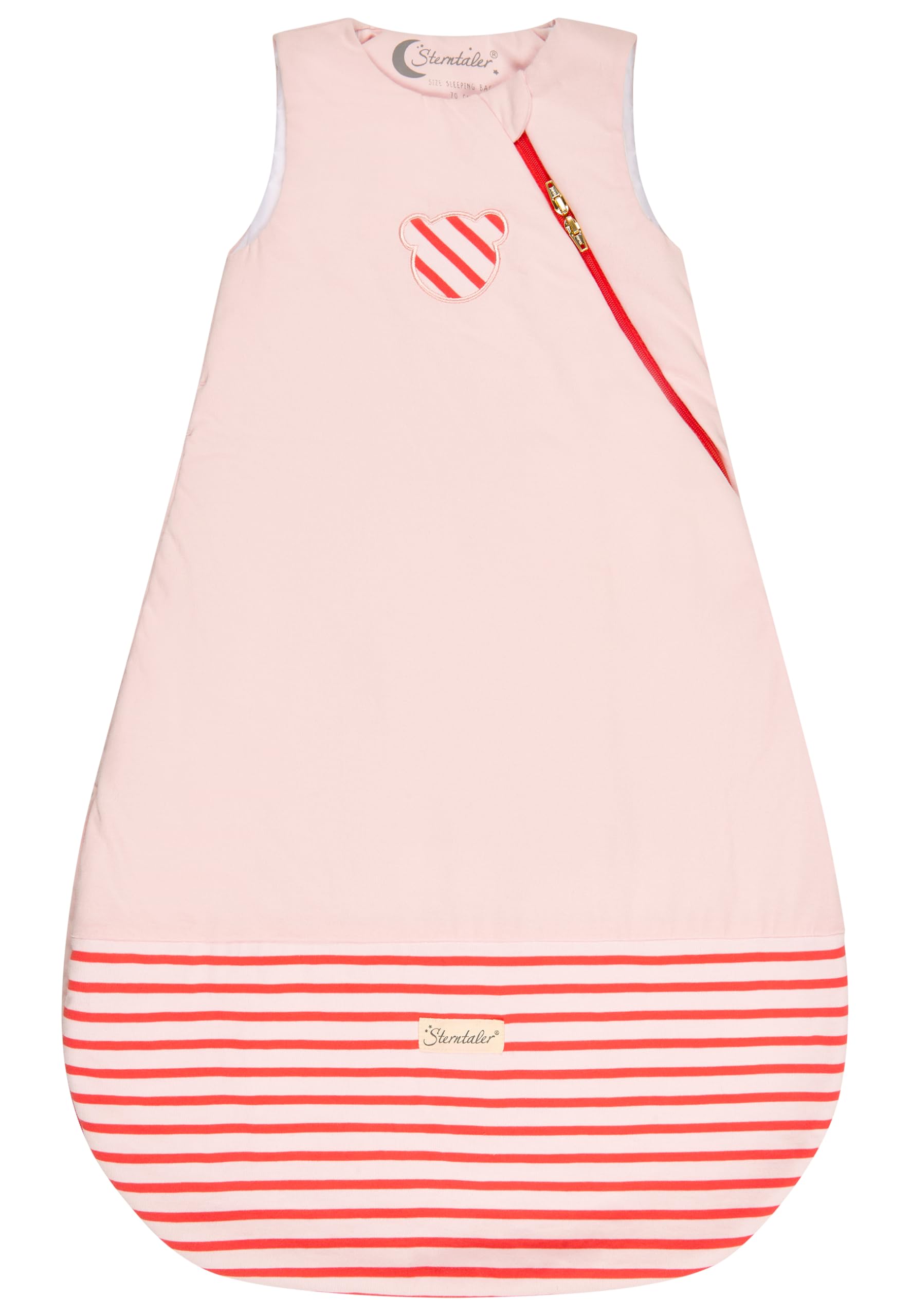 Sterntaler Schlafsack Familie Bär mit Stickerei, Hydrocool Futter, Wattierung und praktischem Zwei-Wege-Reißverschluss, in rosa, 1,50 TOG, Größe 100 : 