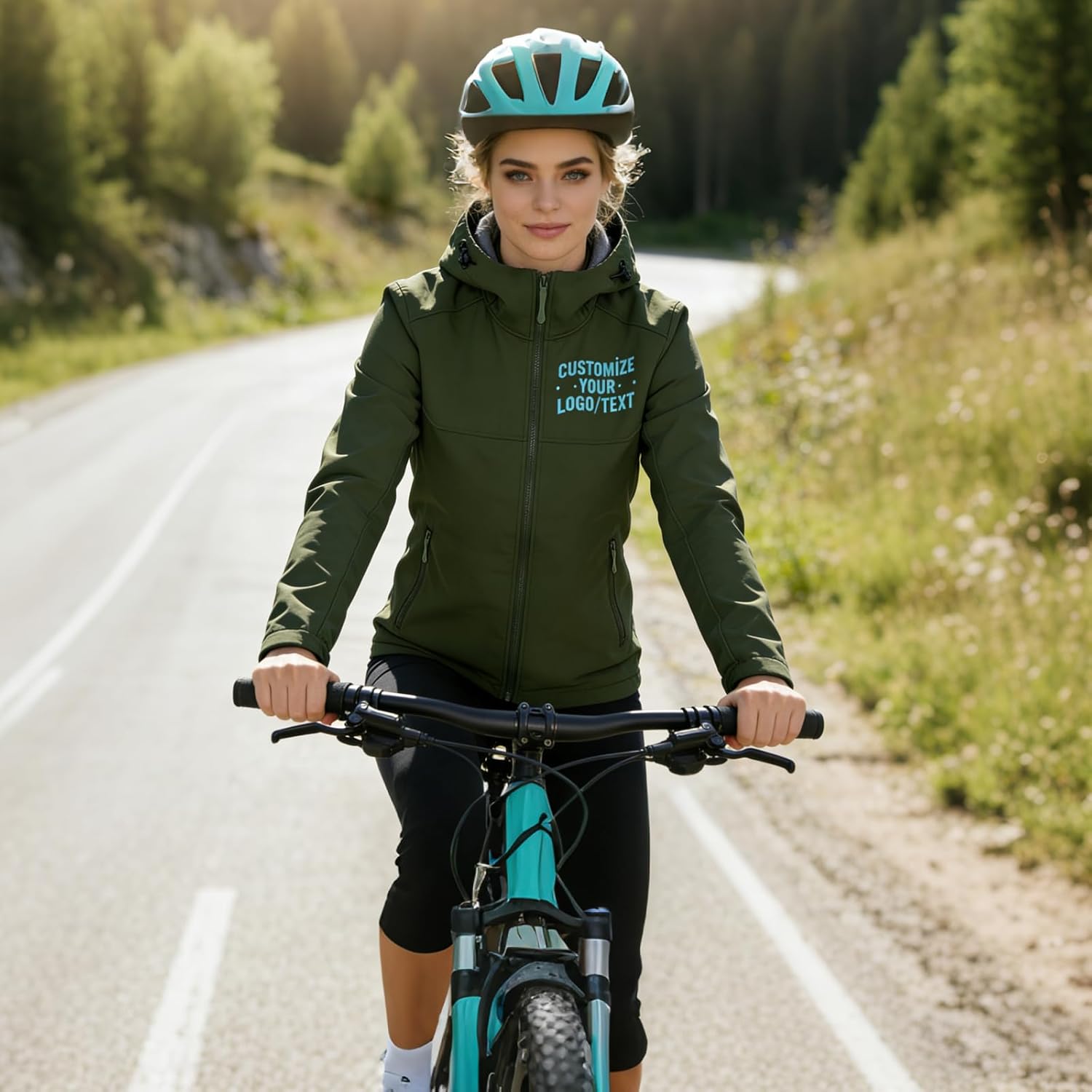 Custom Men's Fleece Lined Hooded Jacket Lightweight Water-Resistant Outdoor Running Coat Add Your Logo Text