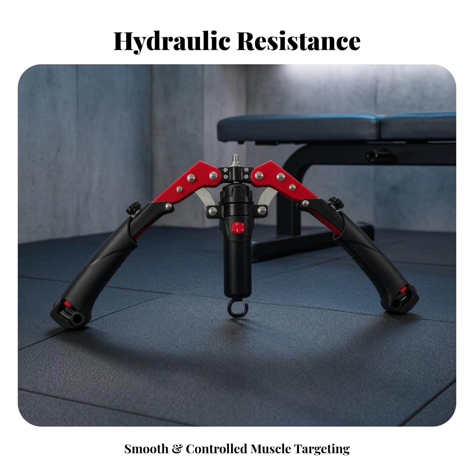 Ejercitador Brazo Hidráulico Portátil Entrenador Brazo con Resisncia Ajustable Ergonómico Hand Grip para Oficina