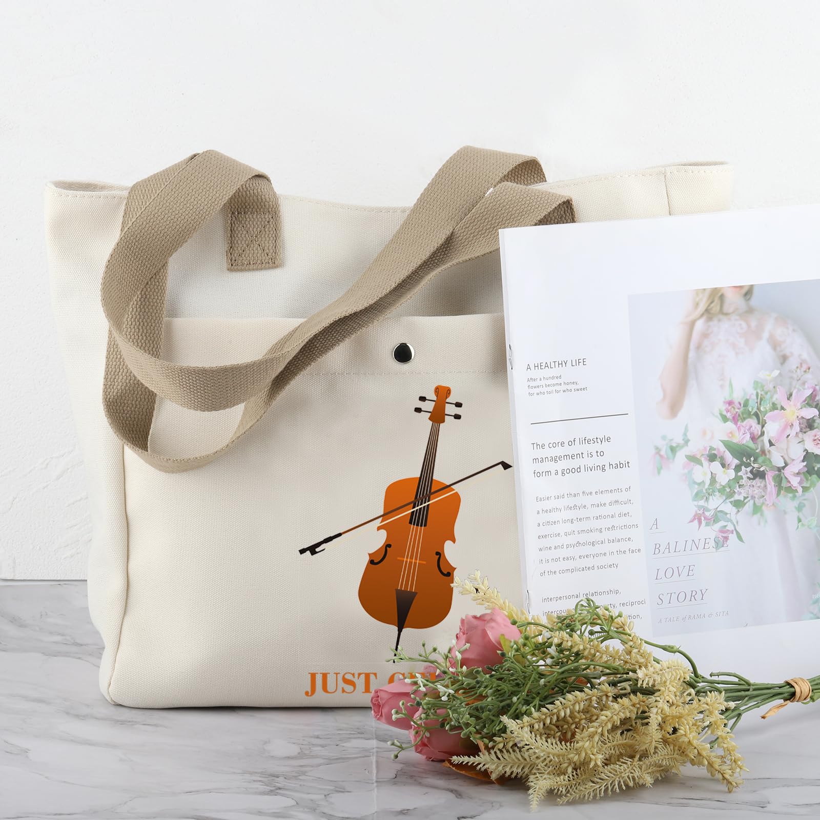 BDPWSS Just Cellin' Funny - Bolso de mano reutilizable para violonchelo orquesta músico de violonchelo