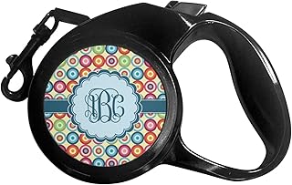 Retro Circles Retractable Dog Leash - Large (Personalized)