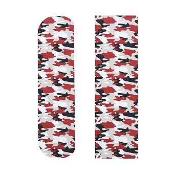 ZUEXT 9" x 33" Skateboard Grip Tape, 2Pack Red Camo Waterproof Longboard Grip Tape, Bubble Free Non Slip Scooter Griptape for Rollerboard Stairs Pedal Wheelchair Step 23x84cm