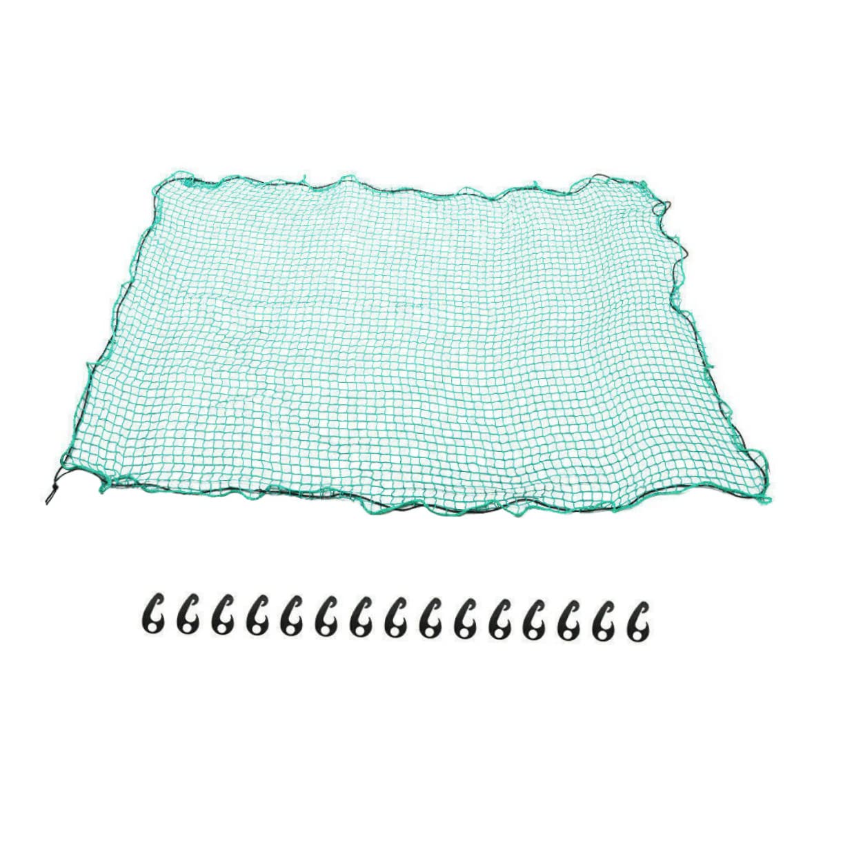 Mikikit Rete Cargo per Camion e Pickup Rete Resistente Nylon con Ganci e Corda Fissaggio per Trasporto Sicuro Carichi e Accessori per