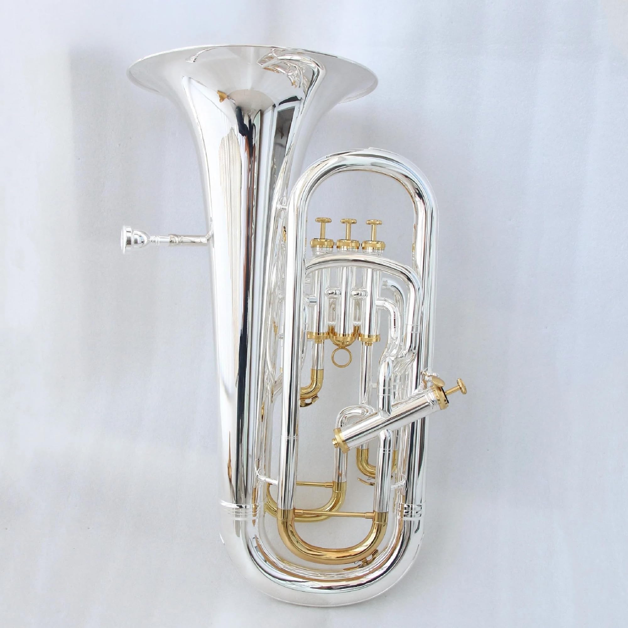 Professionelles 3+1-Kolben-Euphoniumhorn Vergoldetes Zubehör Euphonium