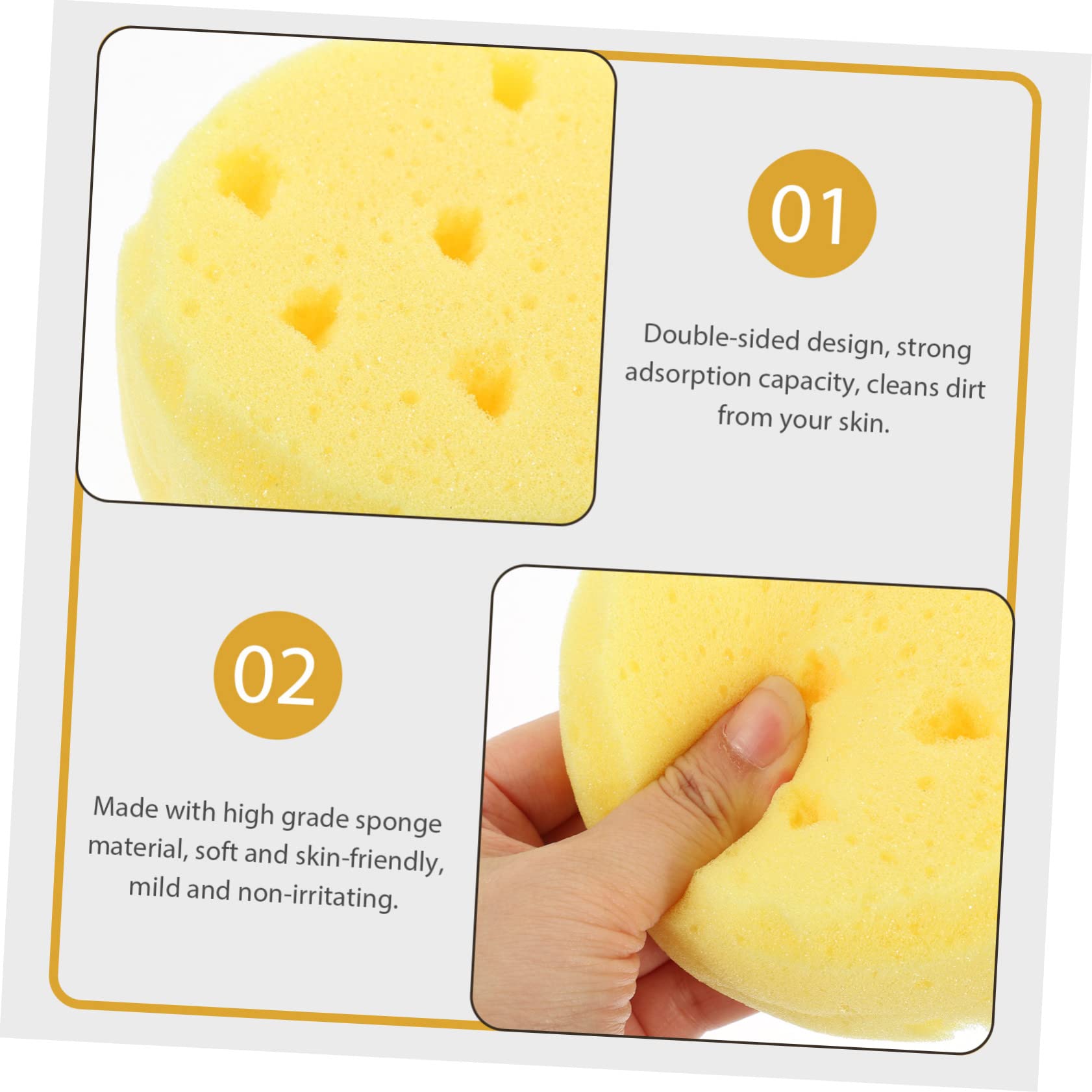Beaupretty 16piezas Esponja De Baño Para Esponja Corporal y Exfoliante Para Hombre y Mujer Diseño De Caras Para Limpieza y Cuidado Piel