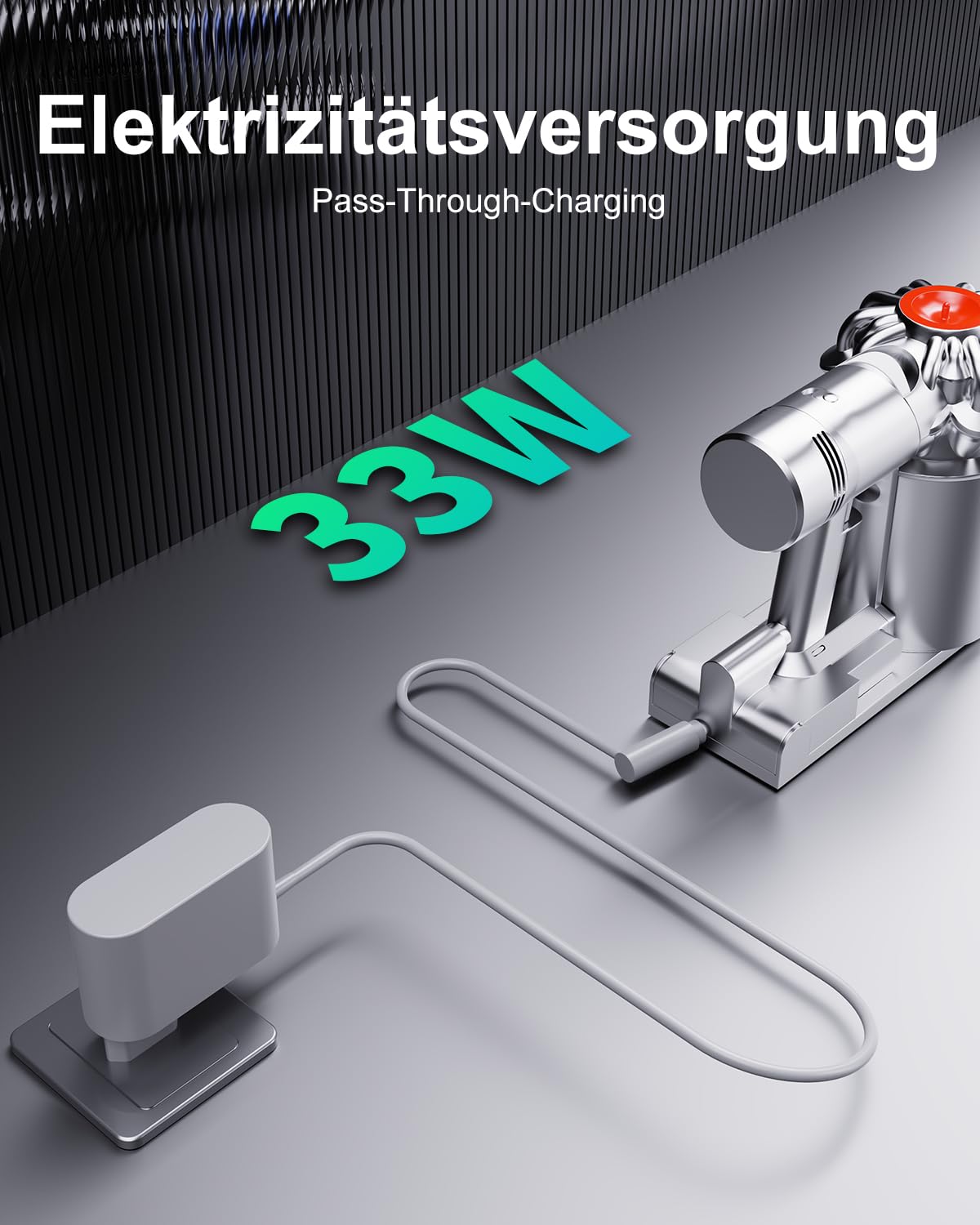 Ładowarka Dyson V10 V11 V12 V15 30,45V Zasilacz Odkurzacza | Kompatybilna z Dyson SV12 SV14 SV15 SV20 SV22, Kabel ładujący 1,8m