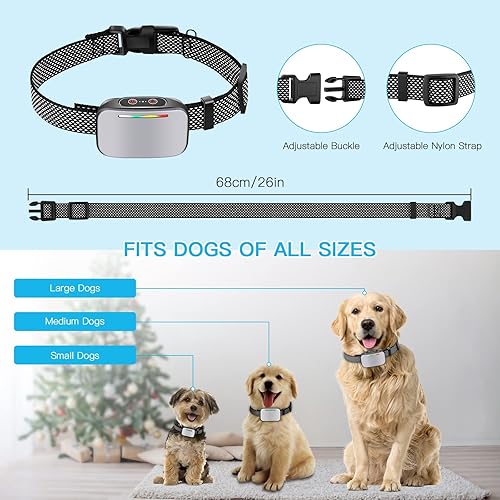 Miniatura 6 de Collar antiladridos para perros medianos y grandes y pequeños, de 5 a 15 libras, collar de freno de perro, collar antiladridos, collar antiladridos